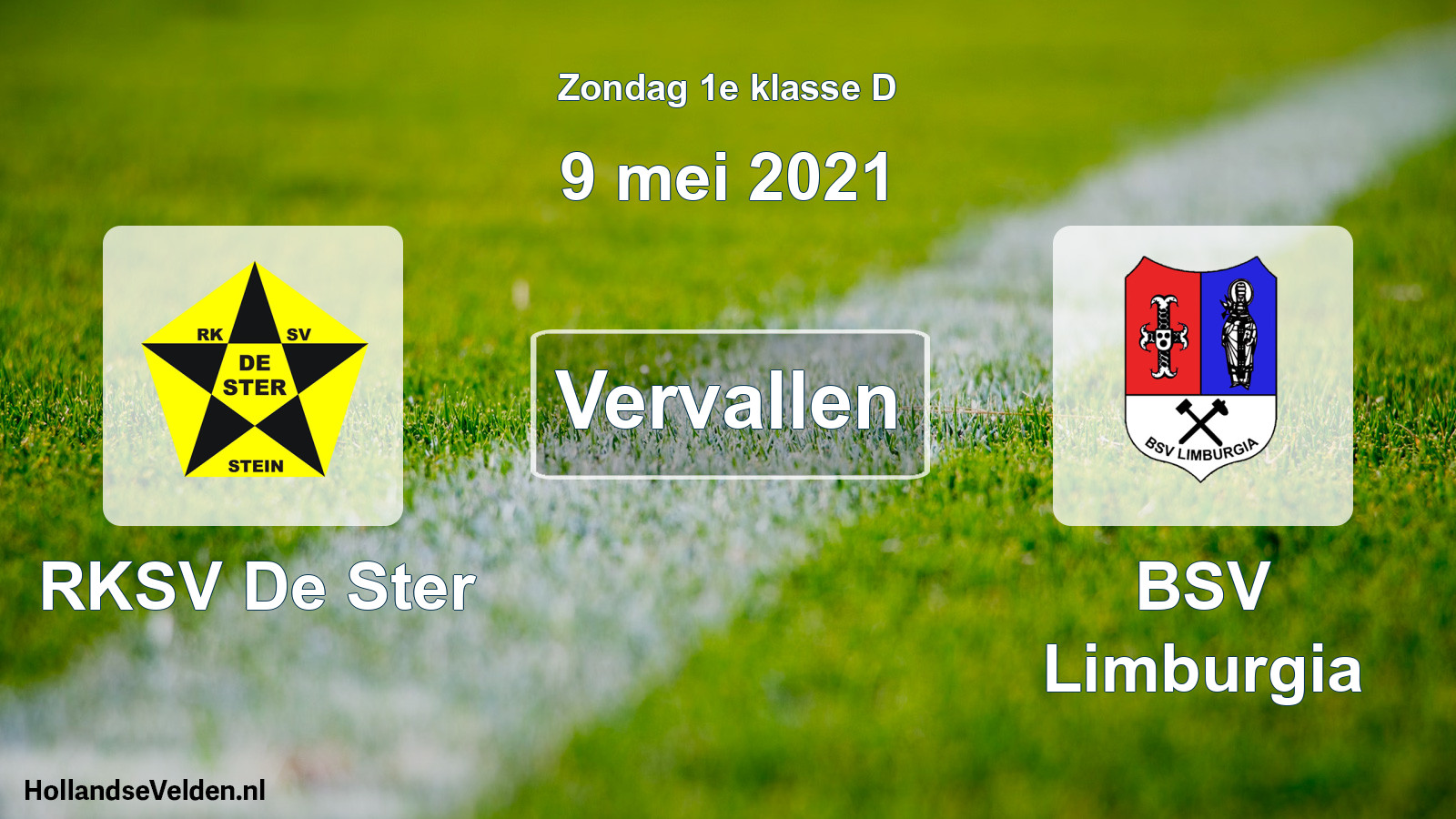 Scheduled Match: RKSV De Ster - BSV Limburgia (9 May 2021)