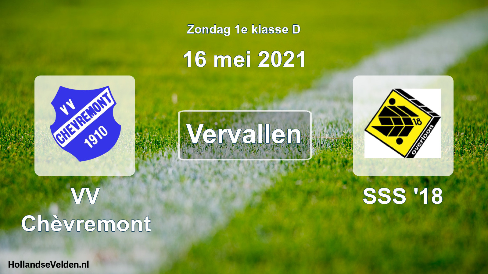 Scheduled Match: VV Chèvremont - SSS '18 (16 May 2021)