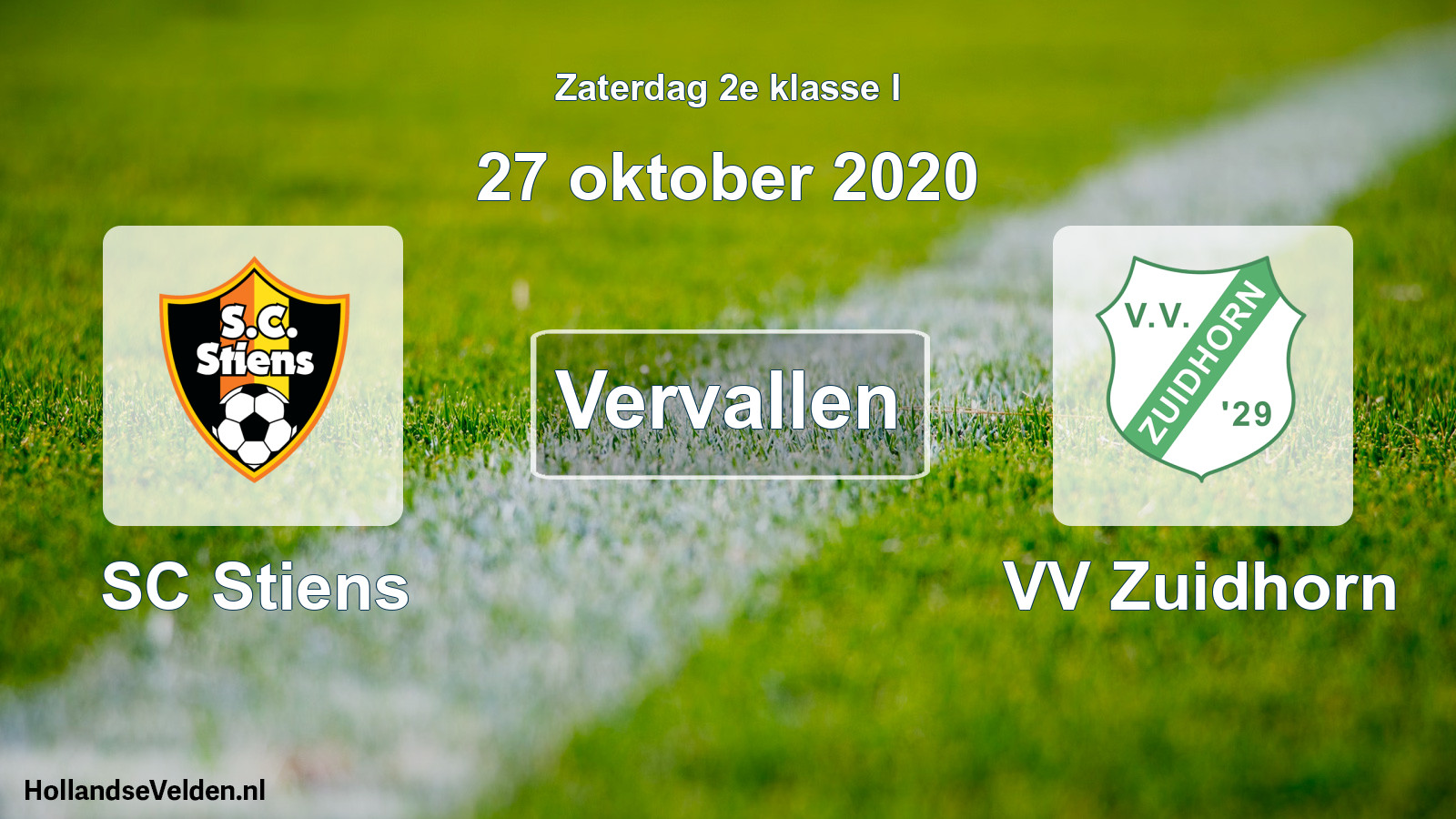 Scheduled Match: SC Stiens - VV Zuidhorn (27 October 2020)
