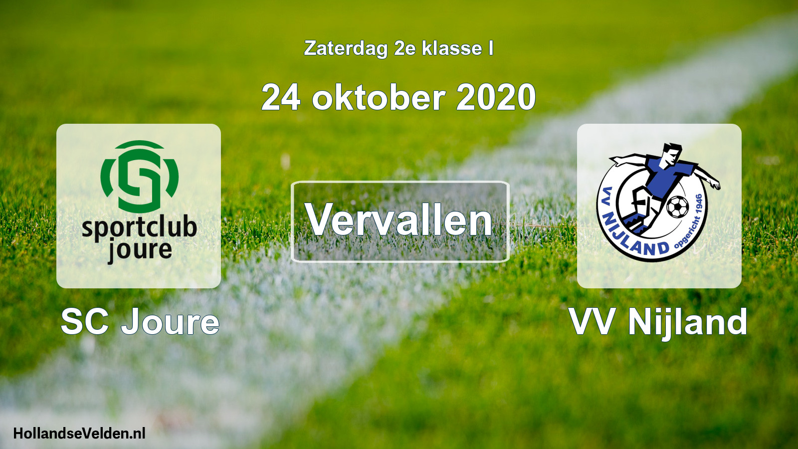 Scheduled Match: SC Joure - VV Nijland (24 October 2020)