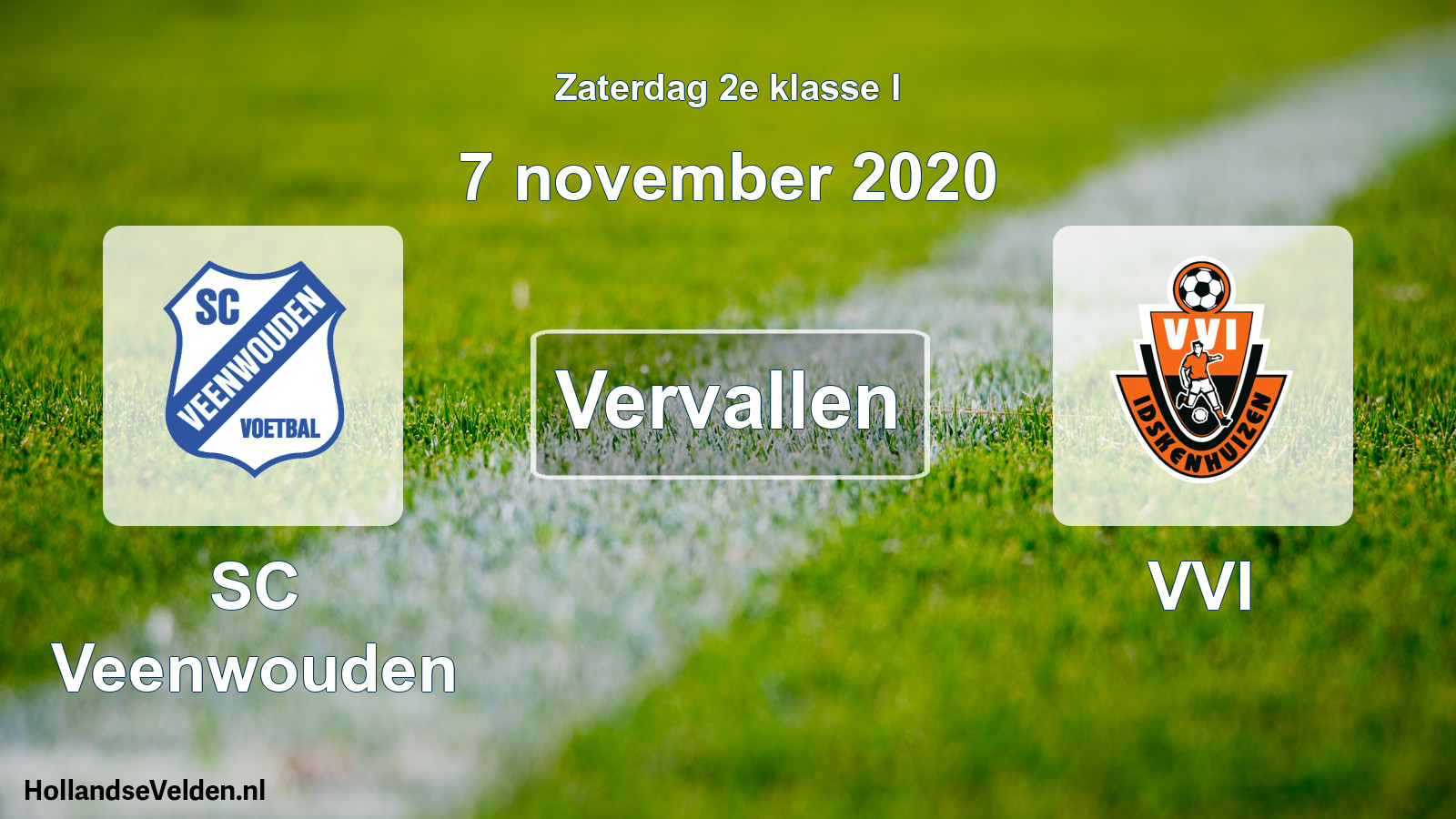 Scheduled Match: SC Veenwouden - VVI (7 November 2020)