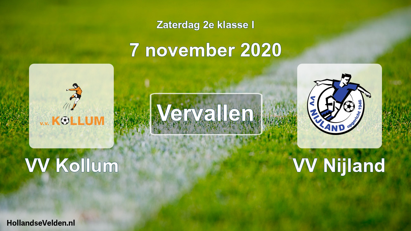 Scheduled Match: VV Kollum - VV Nijland (7 November 2020)
