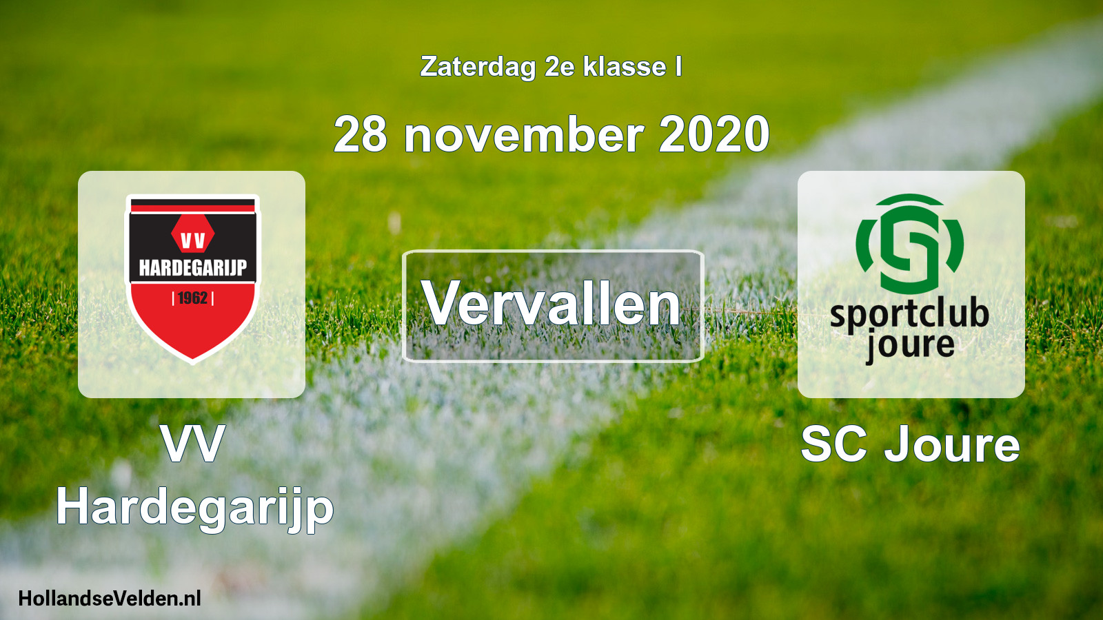 Scheduled Match: VV Hardegarijp - SC Joure (28 November 2020)
