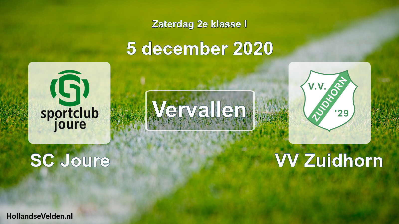 Scheduled Match: SC Joure - VV Zuidhorn (5 December 2020)