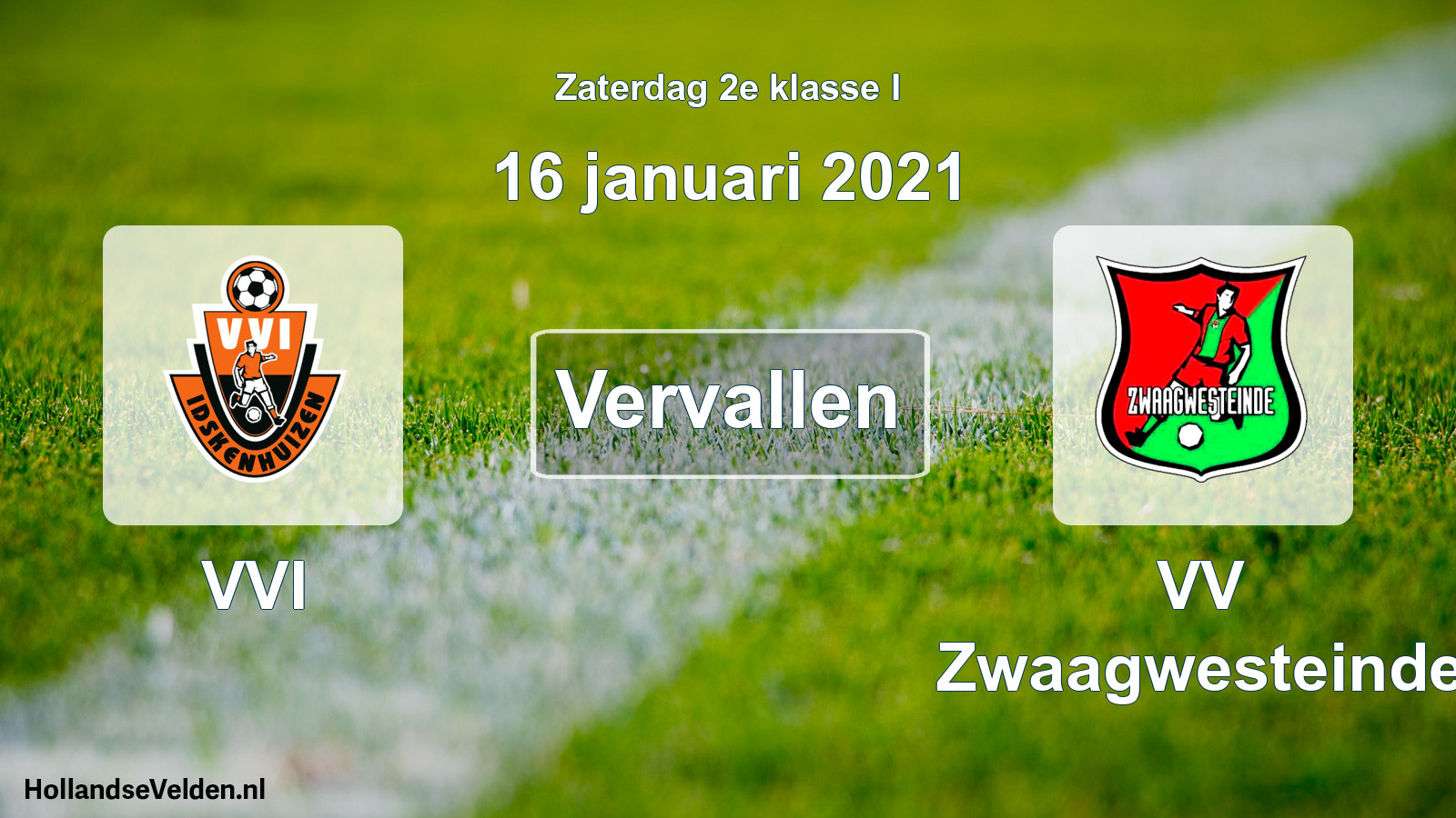 Scheduled Match: VVI - VV Zwaagwesteinde (16 January 2021)