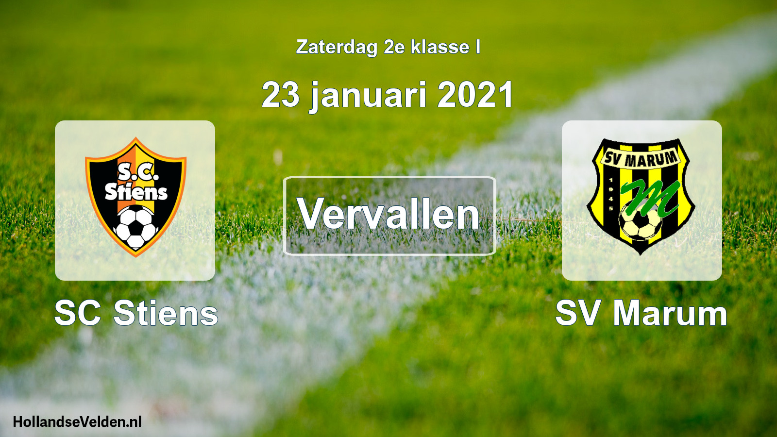 Scheduled Match: SC Stiens - SV Marum (23 January 2021)