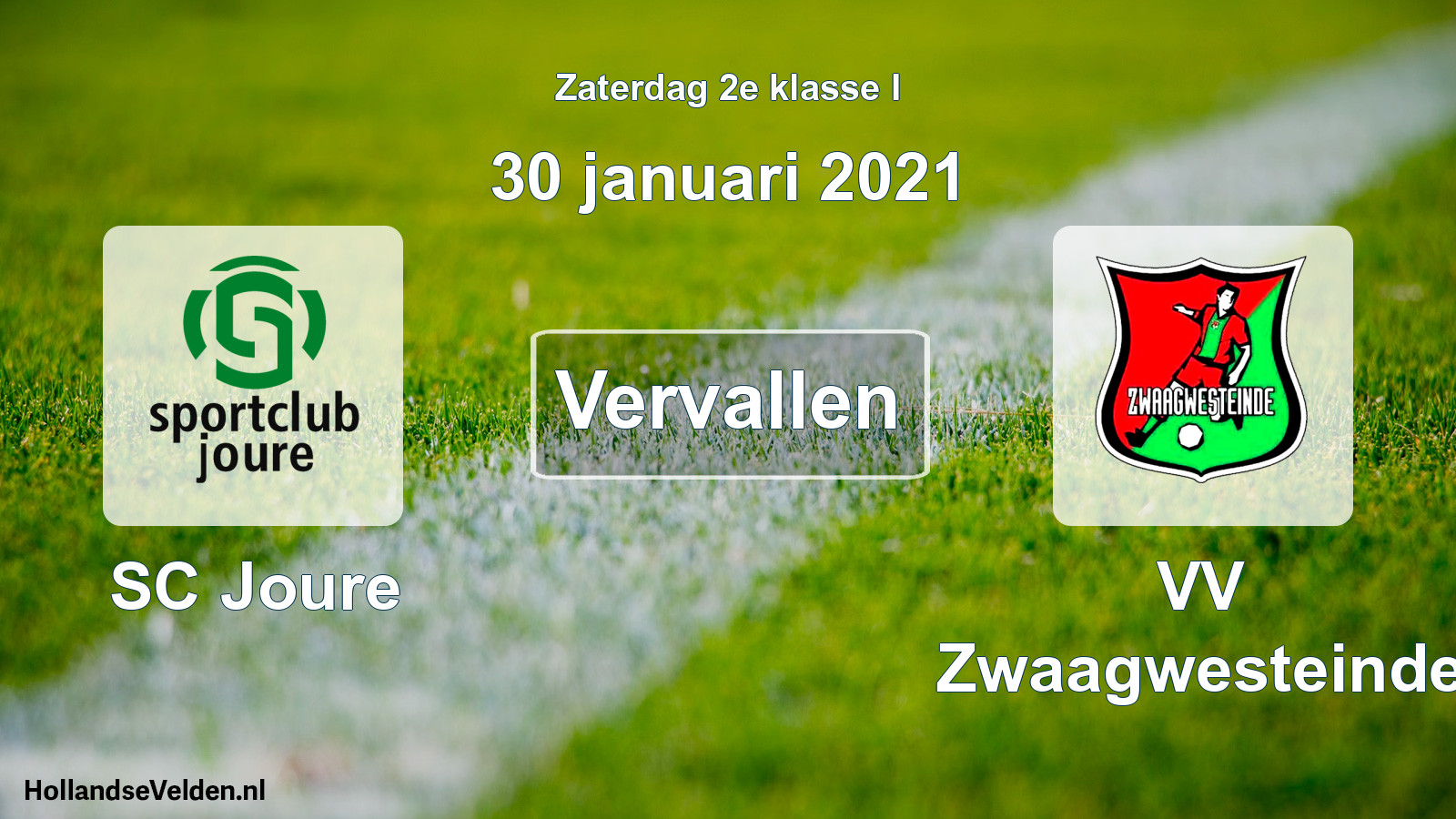 Scheduled Match: SC Joure - VV Zwaagwesteinde (30 January 2021)