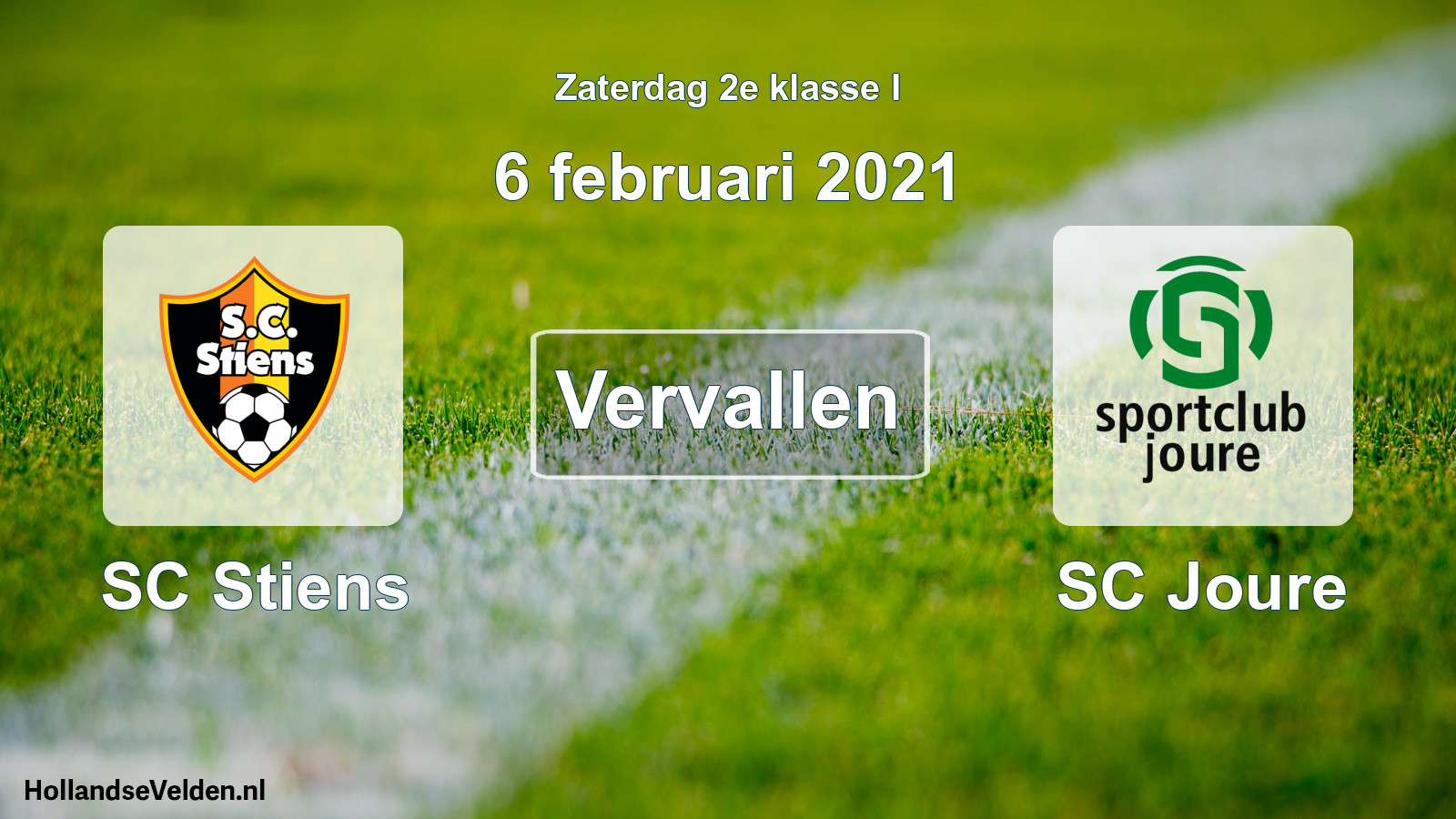 Scheduled Match: SC Stiens - SC Joure (6 February 2021)