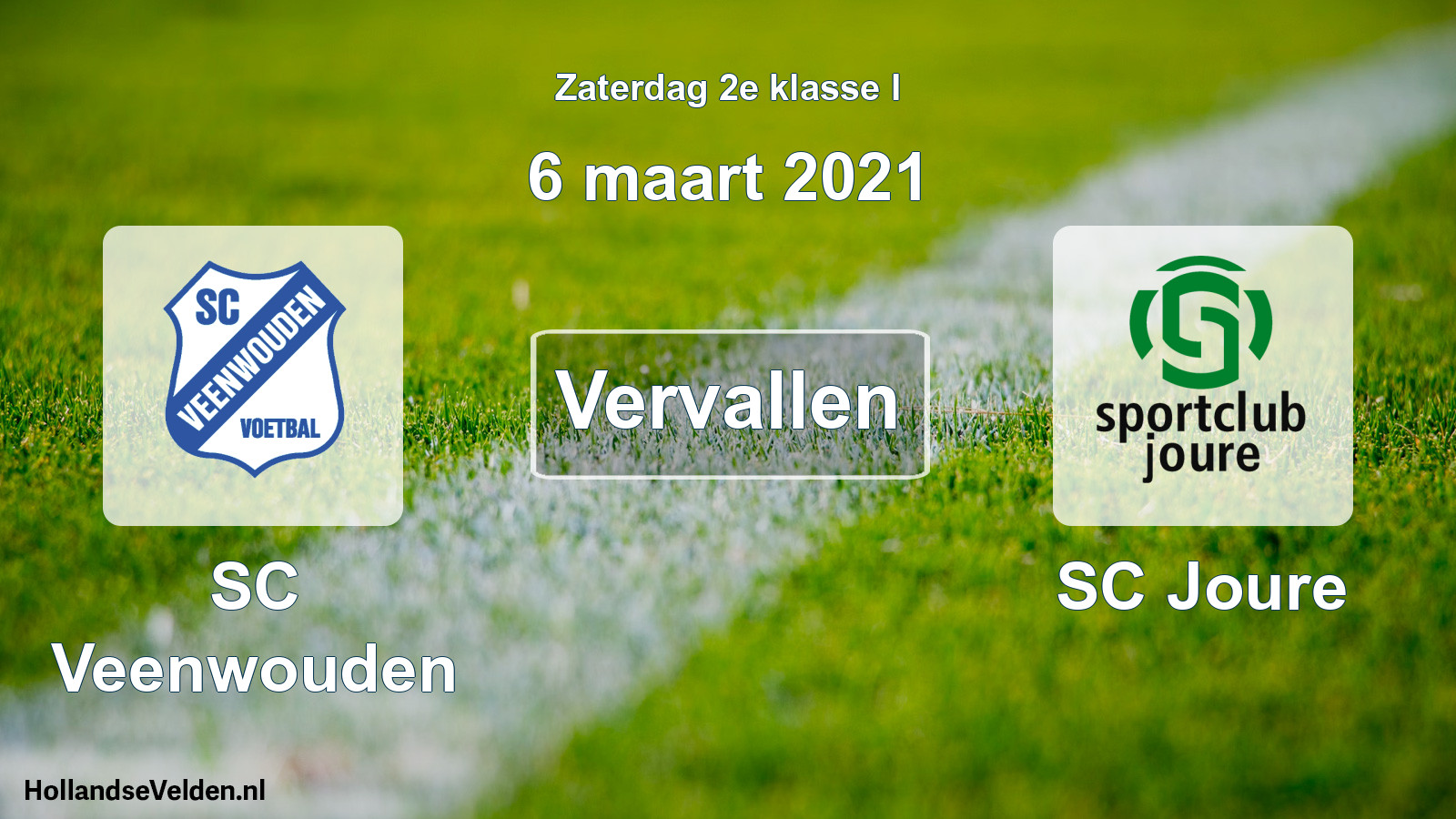 Scheduled Match: SC Veenwouden - SC Joure (6 March 2021)