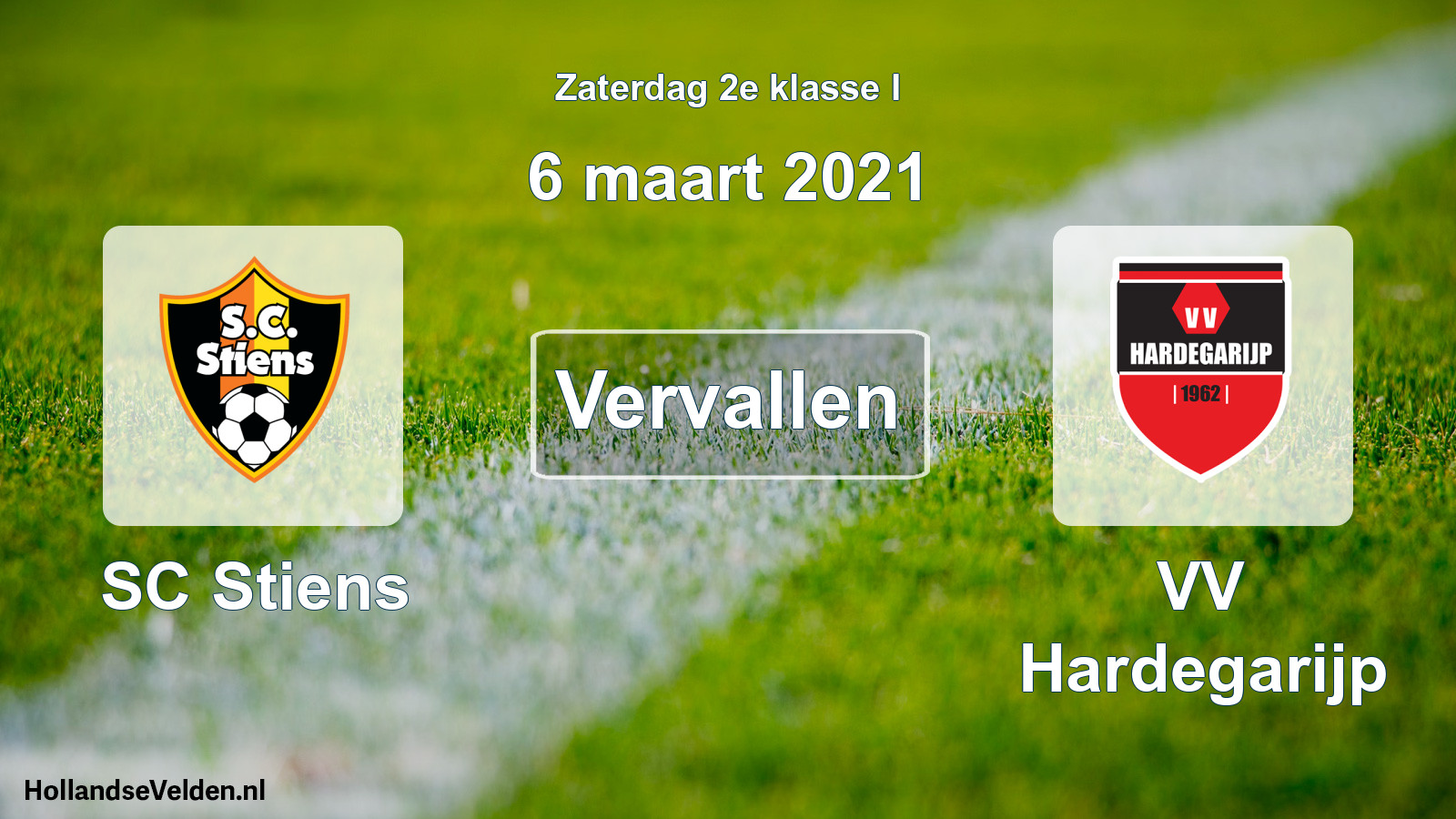 Scheduled Match: SC Stiens - VV Hardegarijp (6 March 2021)