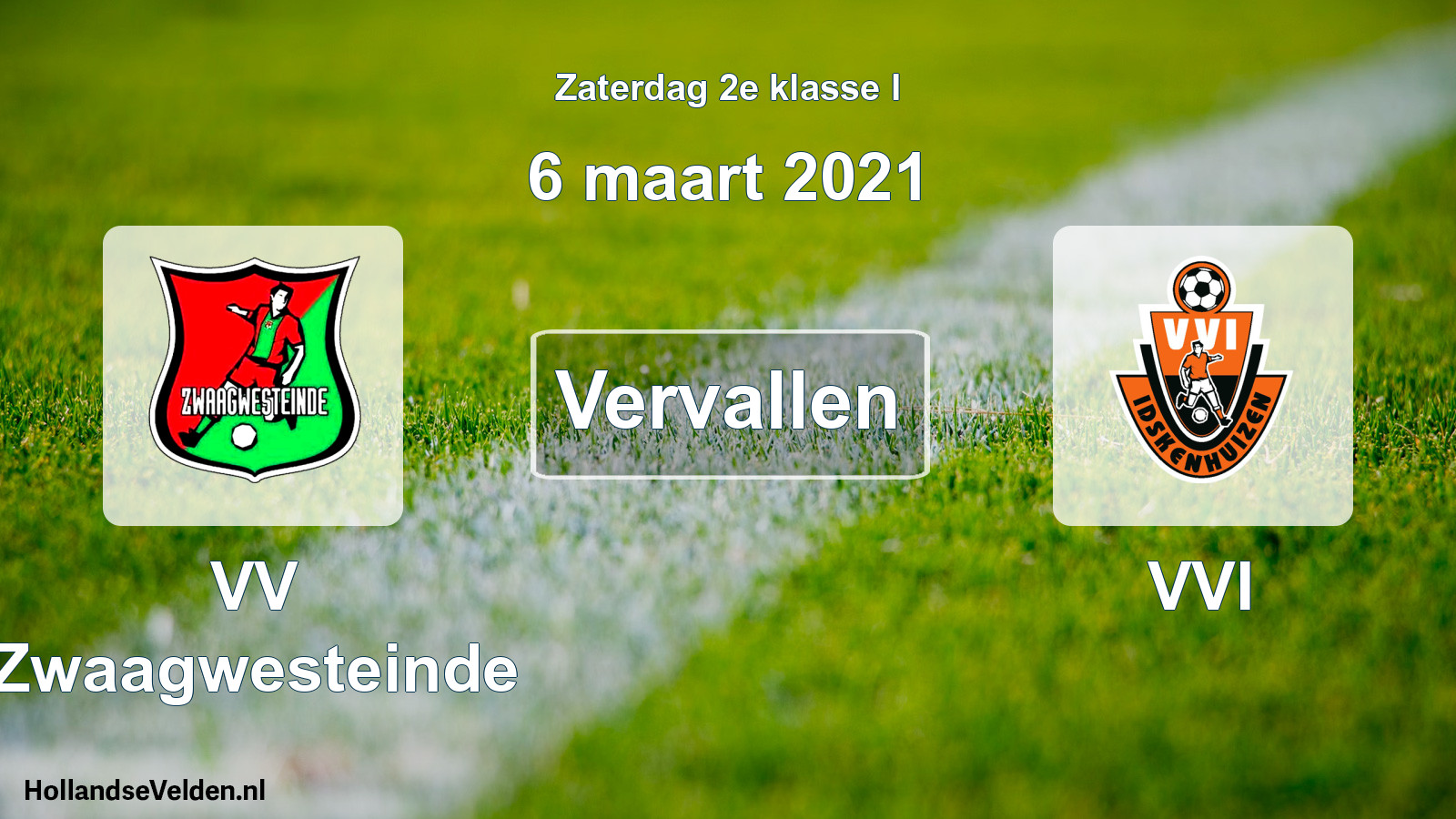Scheduled Match: VV Zwaagwesteinde - VVI (6 March 2021)