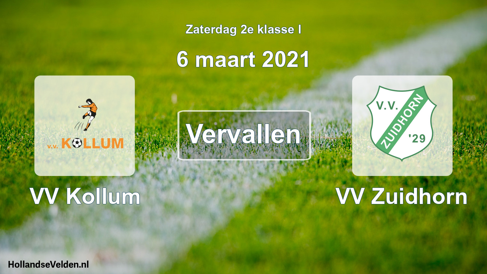 Scheduled Match: VV Kollum - VV Zuidhorn (6 March 2021)