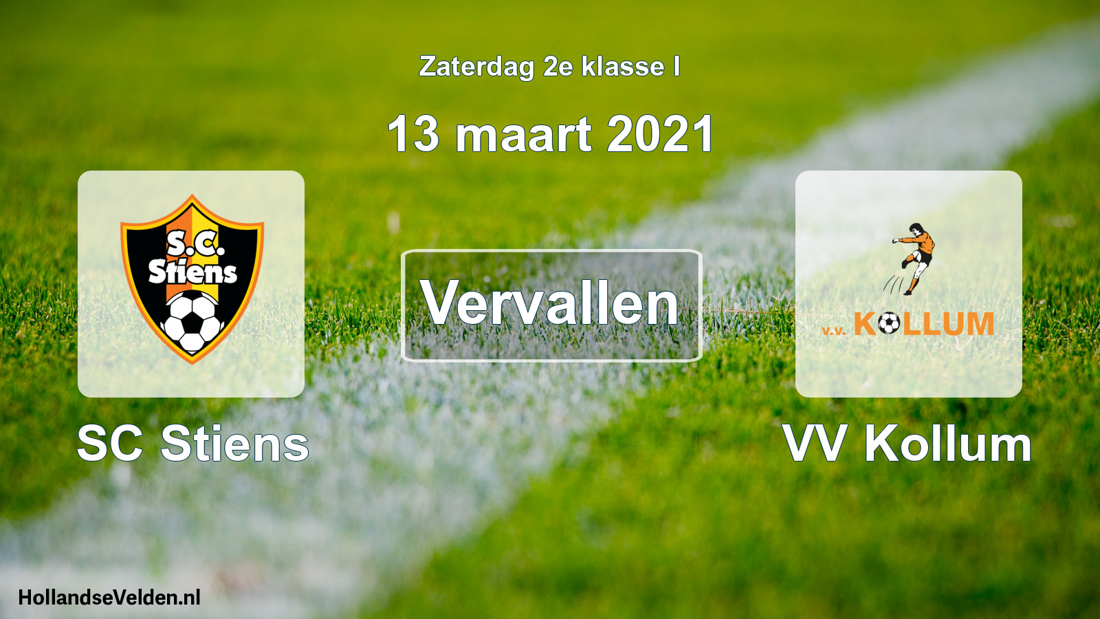 Scheduled Match: SC Stiens - VV Kollum (13 March 2021)