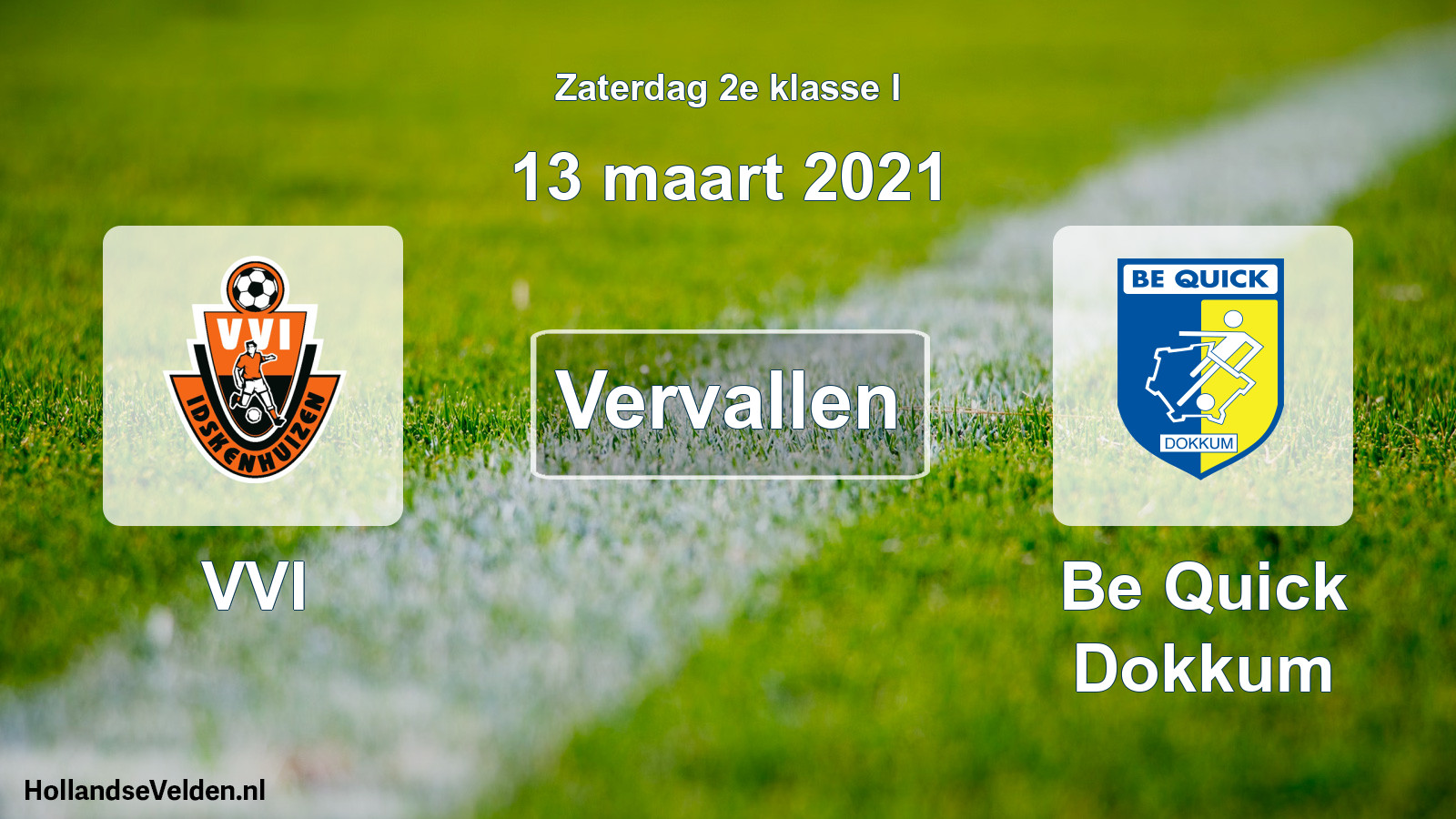Scheduled Match: VVI - Be Quick Dokkum (13 March 2021)