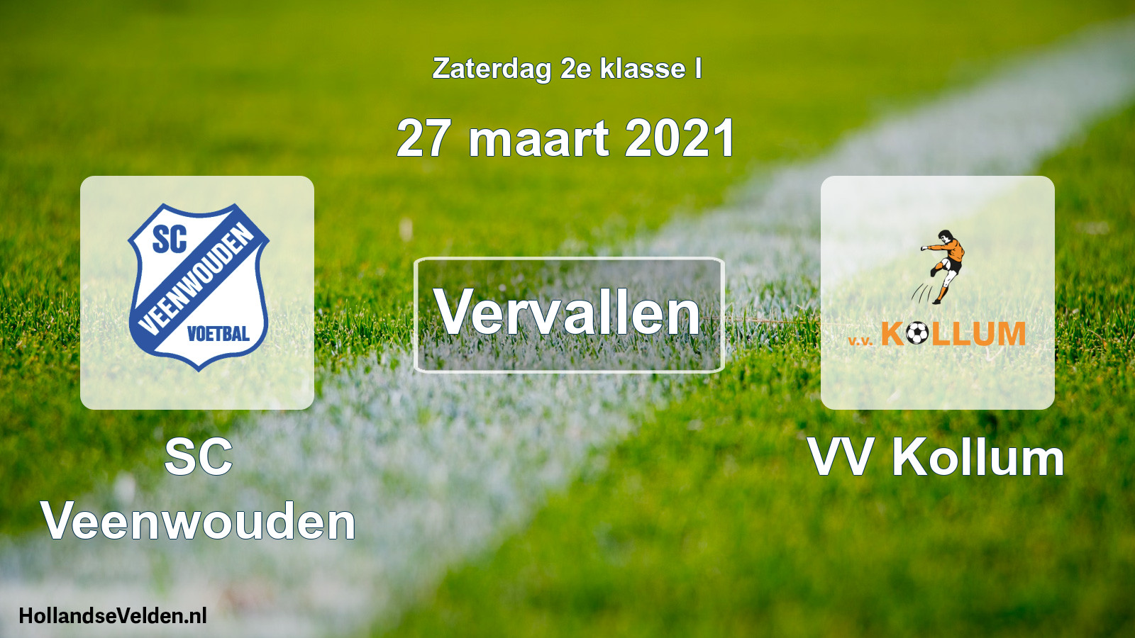 Scheduled Match: SC Veenwouden - VV Kollum (27 March 2021)