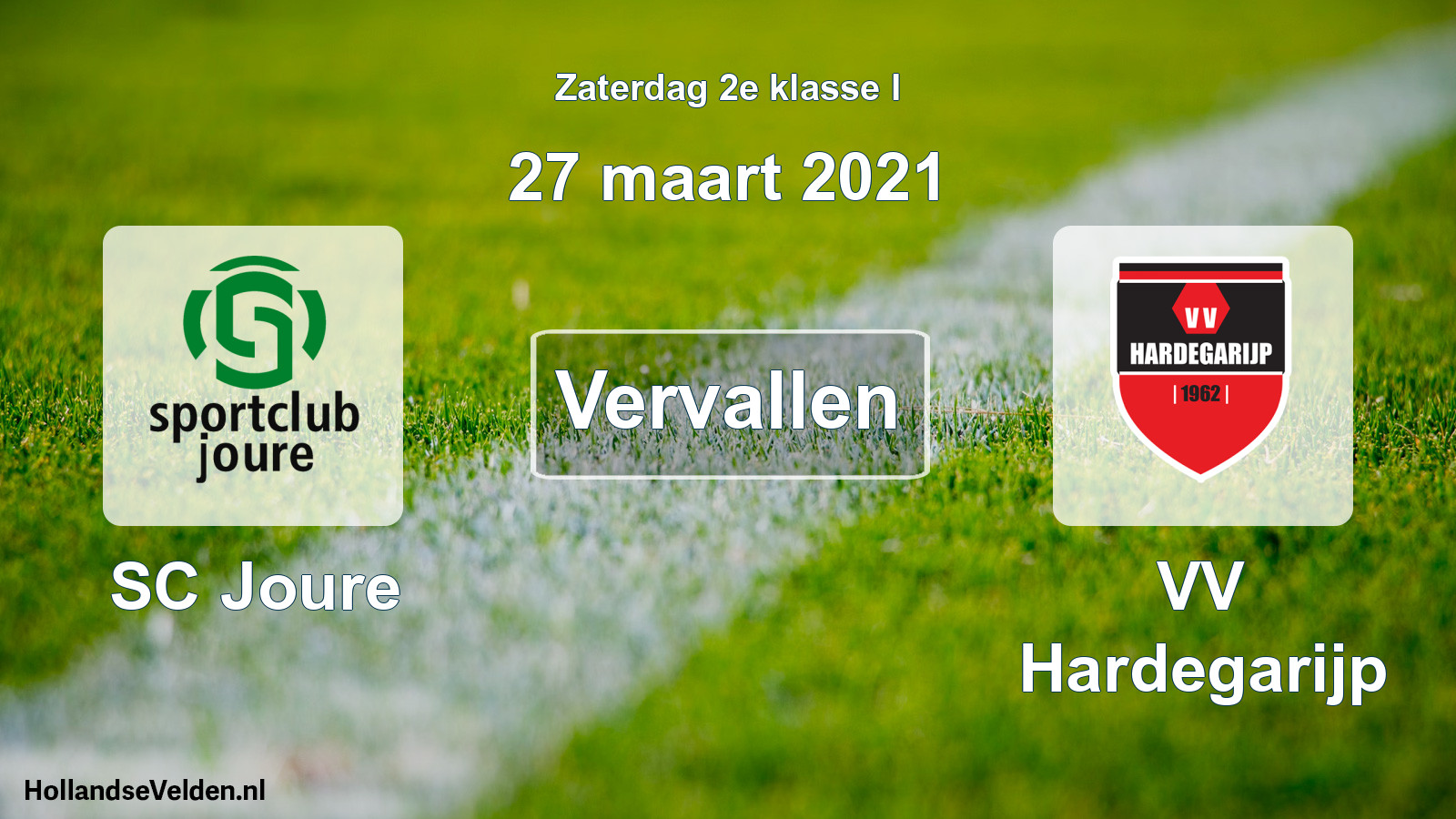 Scheduled Match: SC Joure - VV Hardegarijp (27 March 2021)