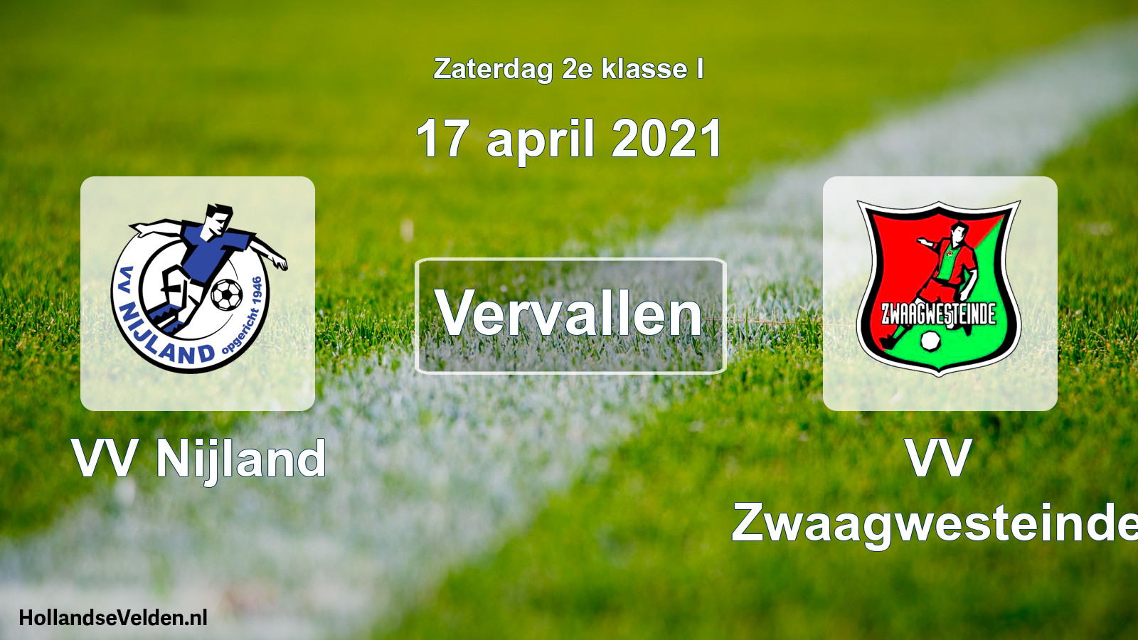 Scheduled Match: VV Nijland - VV Zwaagwesteinde (17 April 2021)