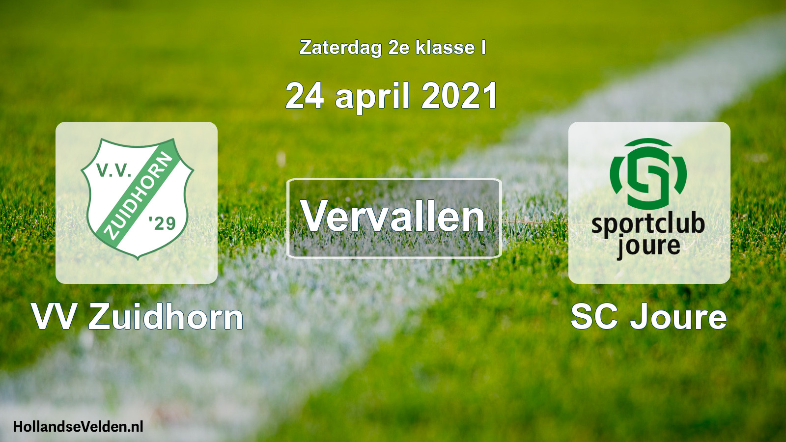 Scheduled Match: VV Zuidhorn - SC Joure (24 April 2021)
