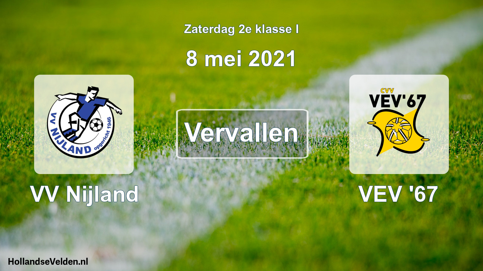 Scheduled Match: VV Nijland - VEV '67 (8 May 2021)