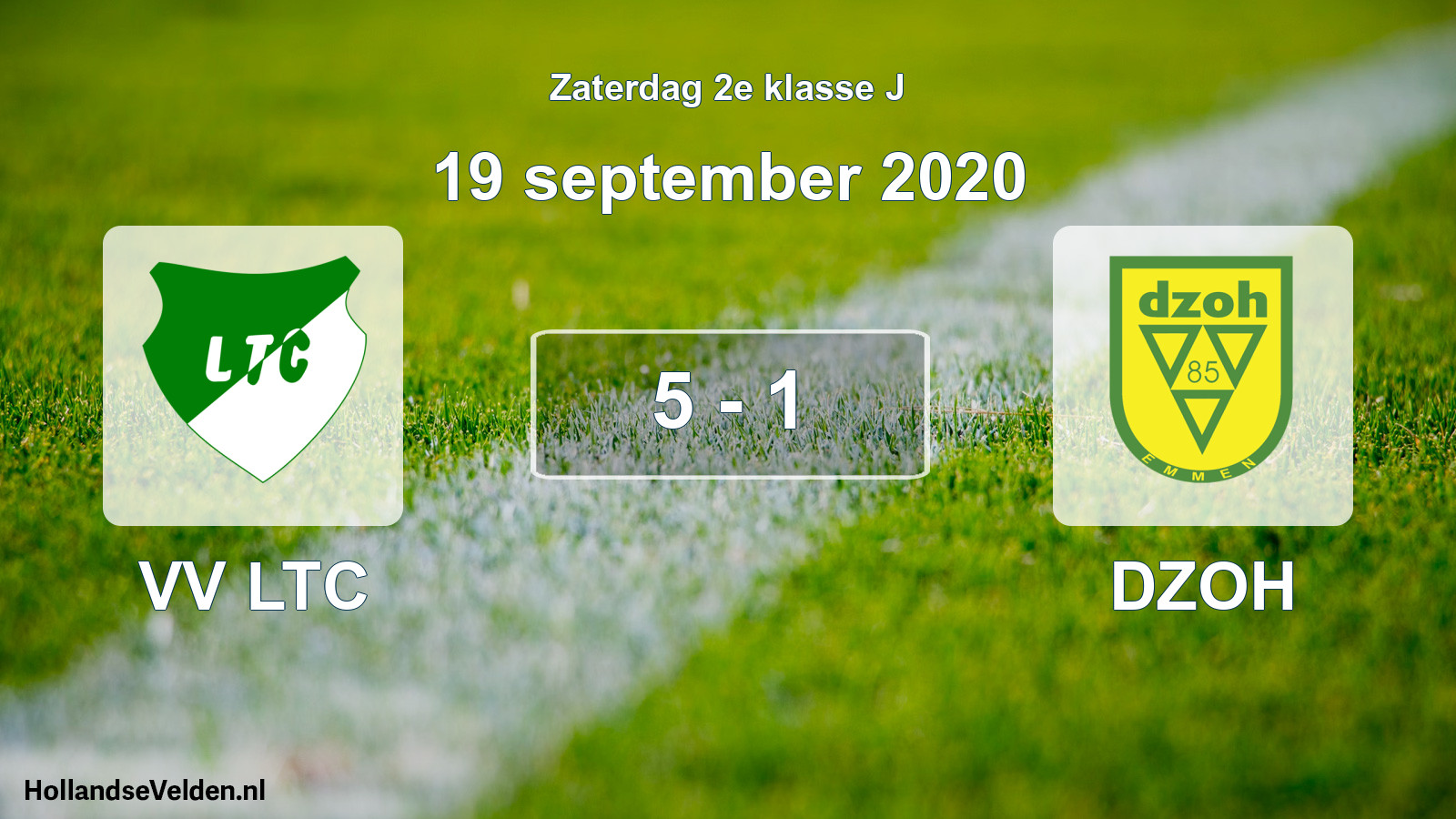 Total number of matches played: VV LTC - DZOH 5 - 1 (19 September 2020)