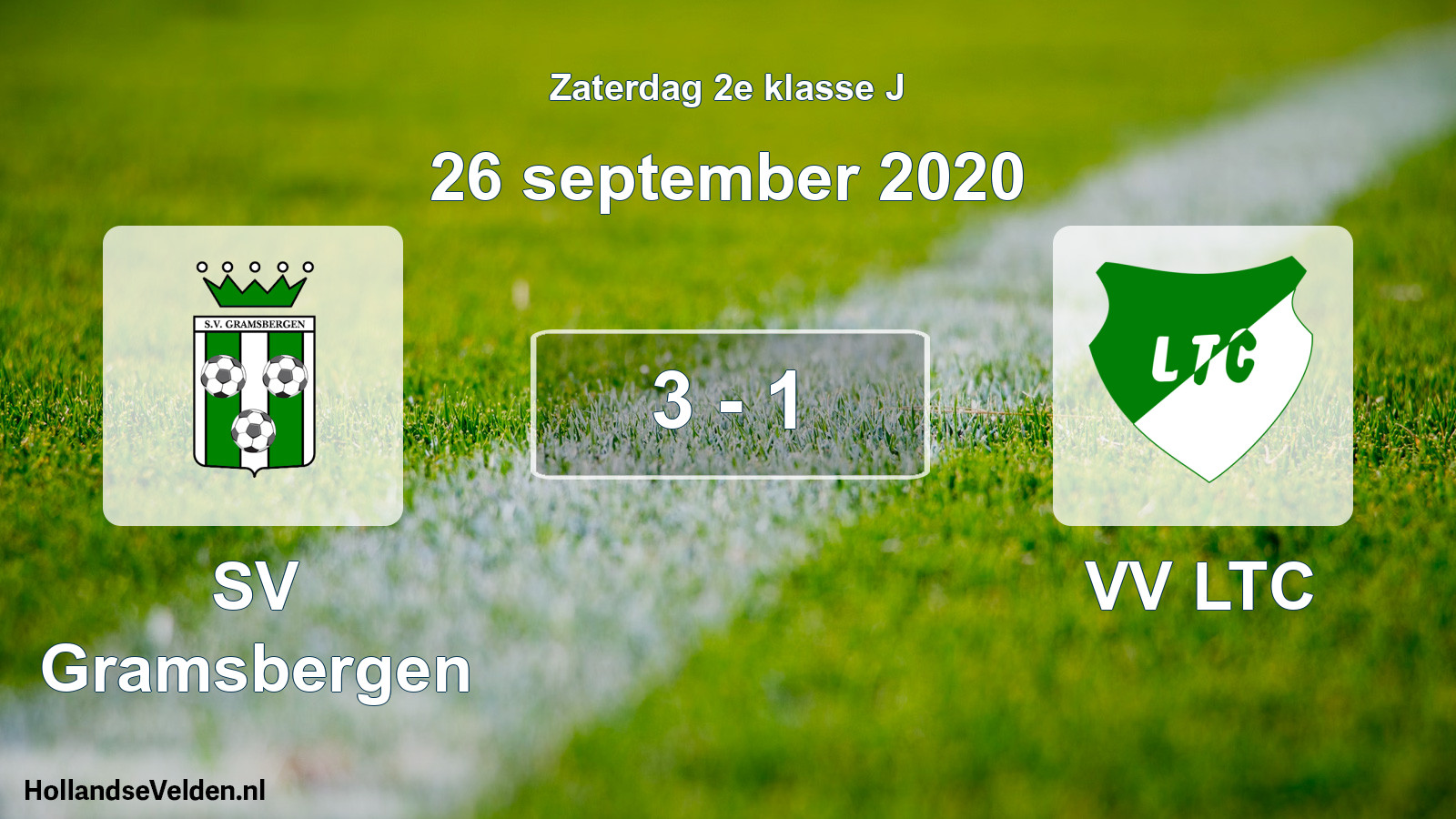 Total number of matches played: SV Gramsbergen - VV LTC 3 - 1 (26 September 2020)