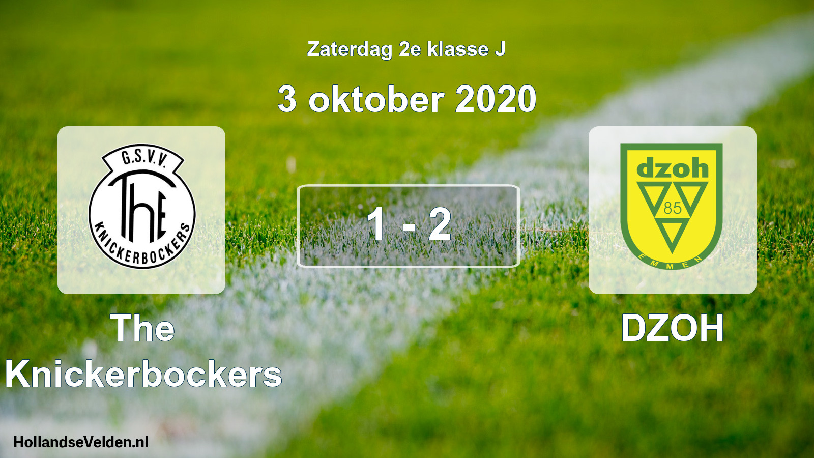 Total number of matches played: The Knickerbockers - DZOH 1 - 2 (3 October 2020)