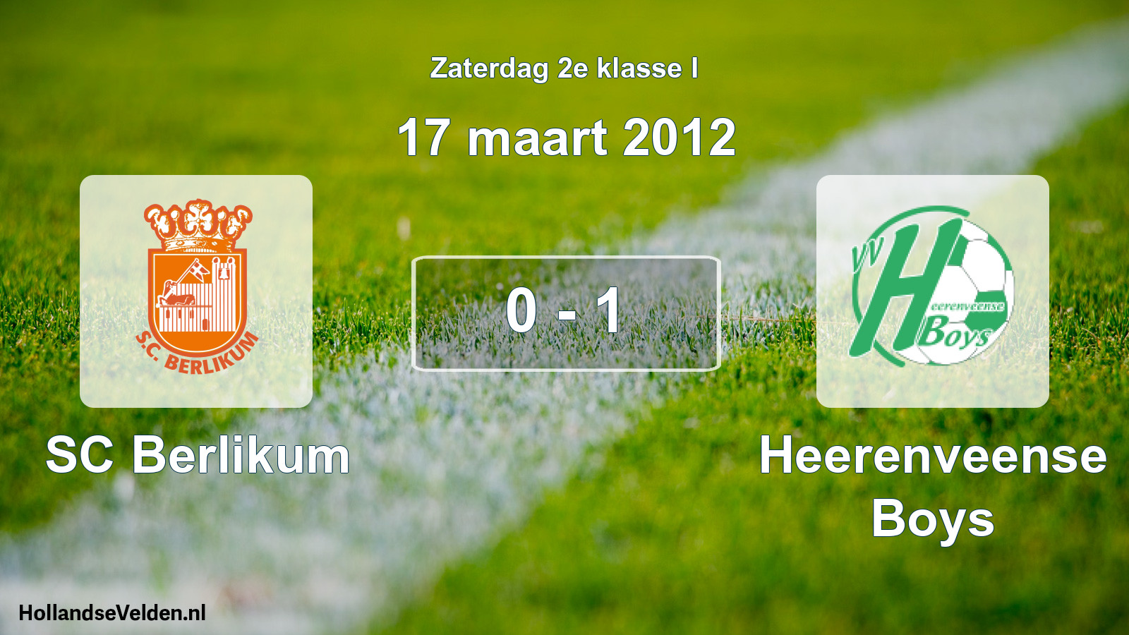 Total number of matches played: SC Berlikum - Heerenveense Boys 0 - 1 (17 March 2012)