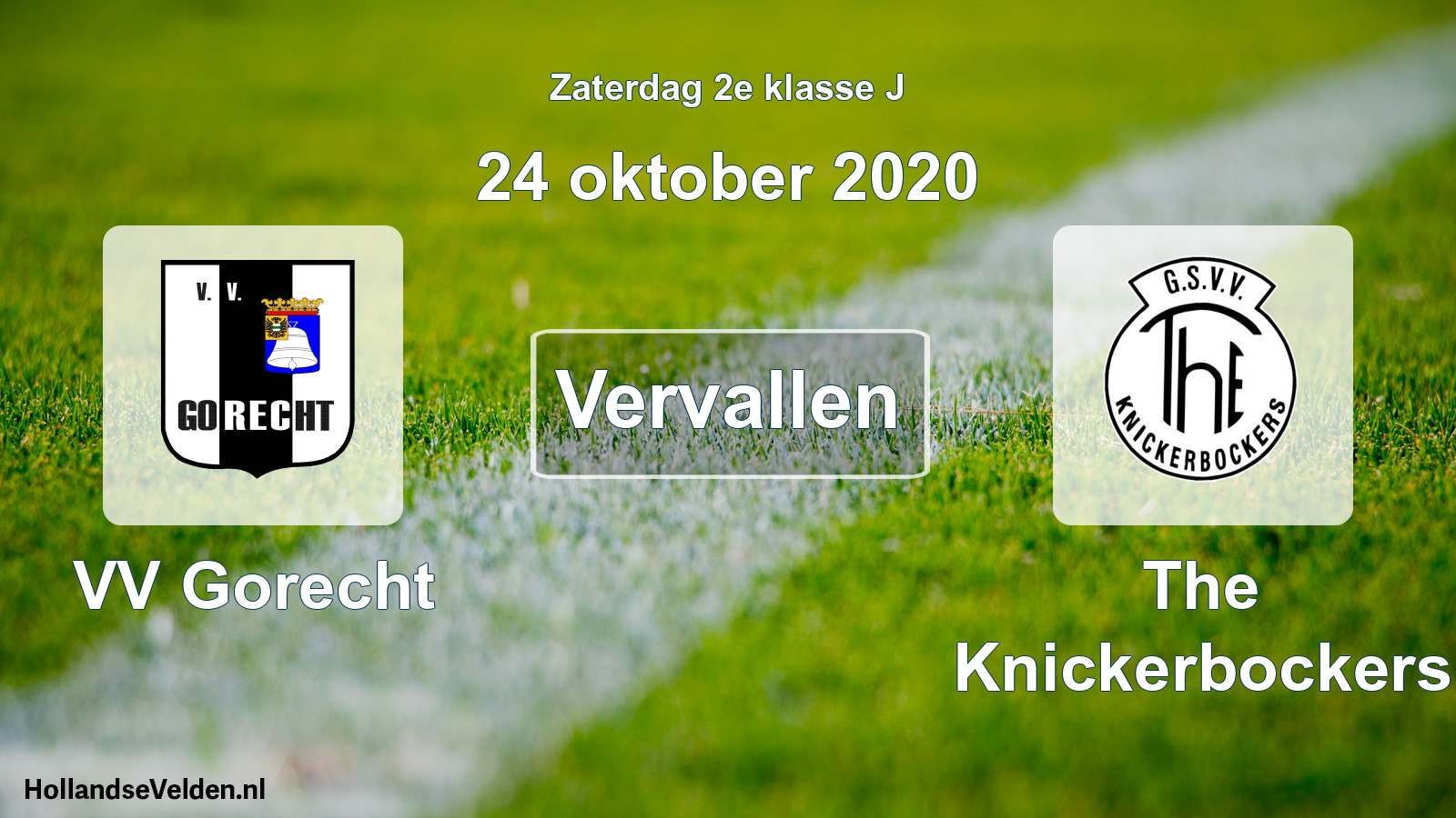 Scheduled Match: VV Gorecht - The Knickerbockers (24 October 2020)
