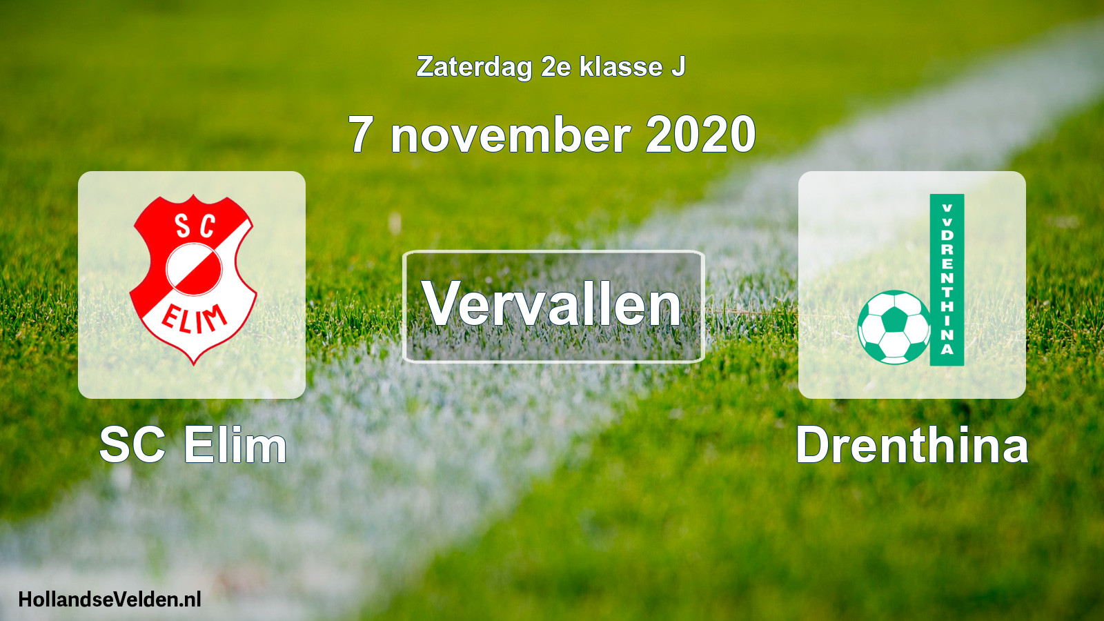 Scheduled Match: SC Elim - Drenthina (7 November 2020)