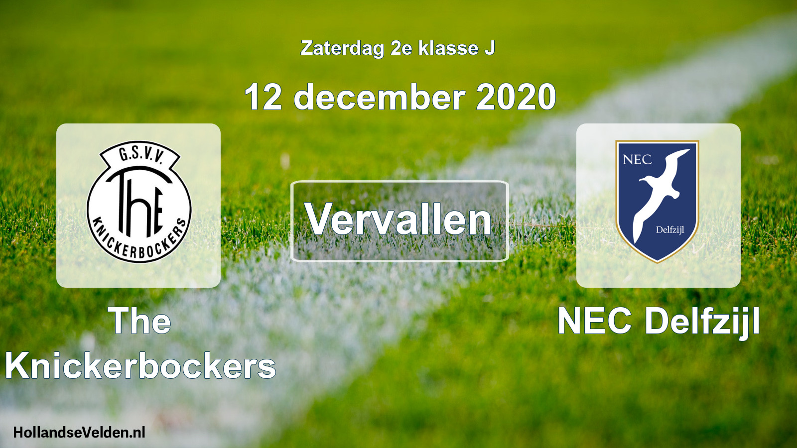 Scheduled Match: The Knickerbockers - NEC Delfzijl (12 December 2020)
