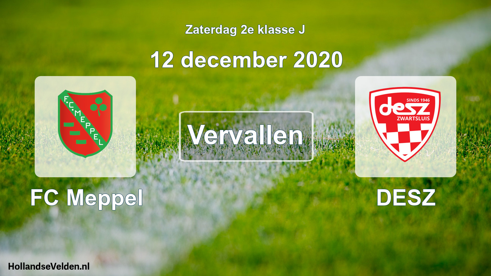 Scheduled Match: FC Meppel - DESZ (12 December 2020)