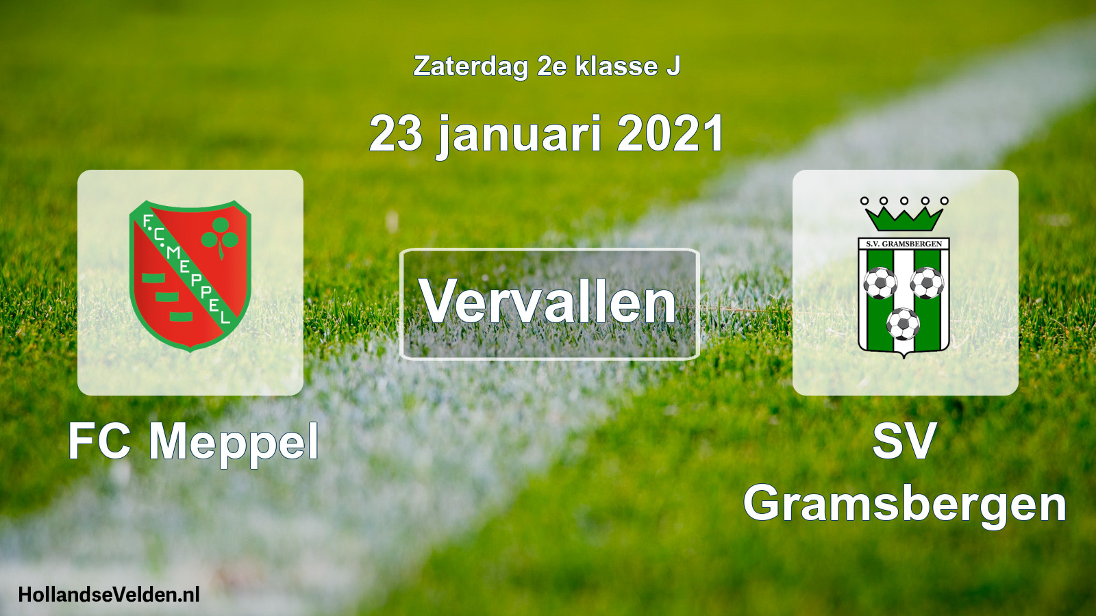 Scheduled Match: FC Meppel - SV Gramsbergen (23 January 2021)