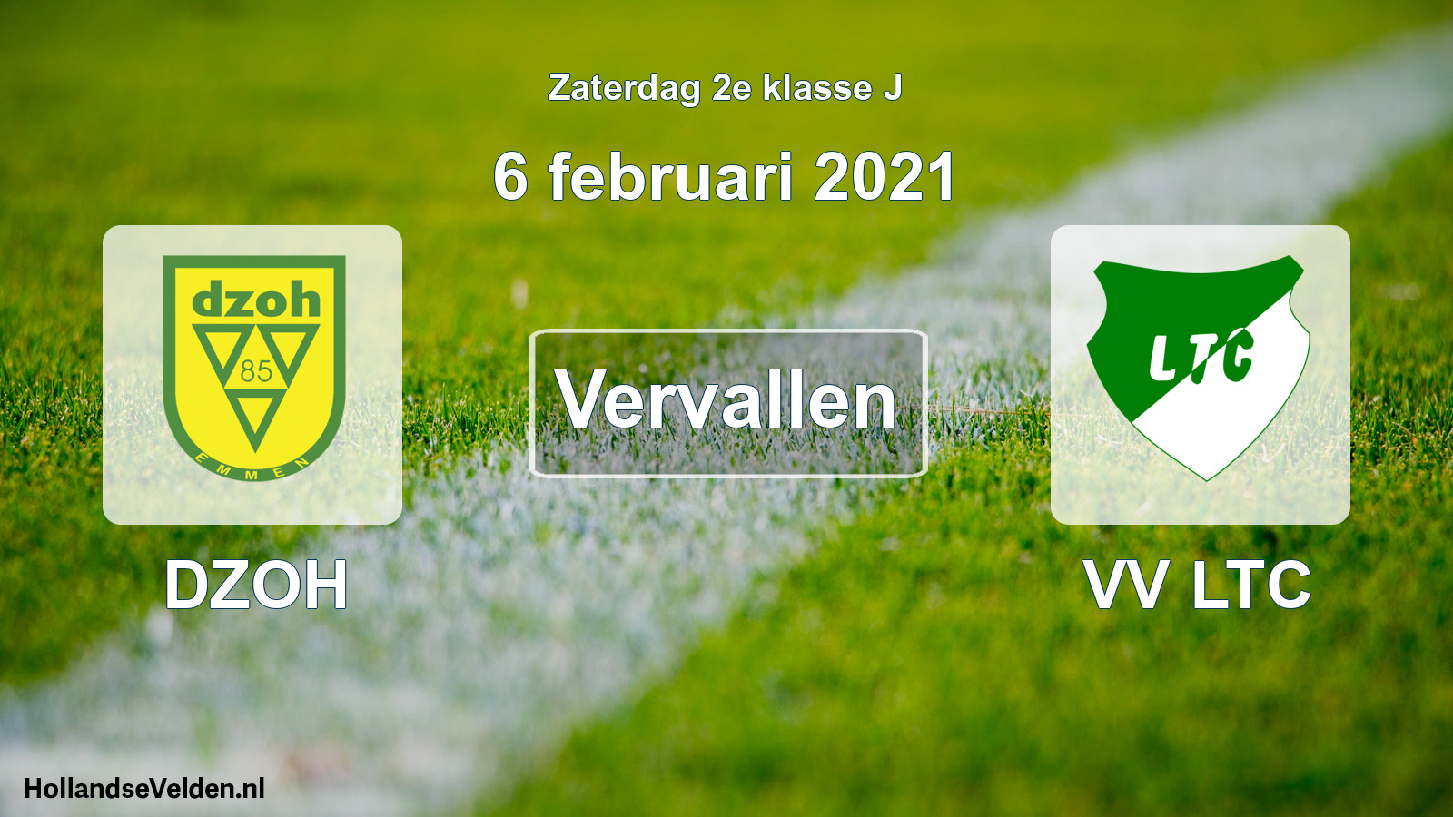 Scheduled Match: DZOH - VV LTC (6 February 2021)