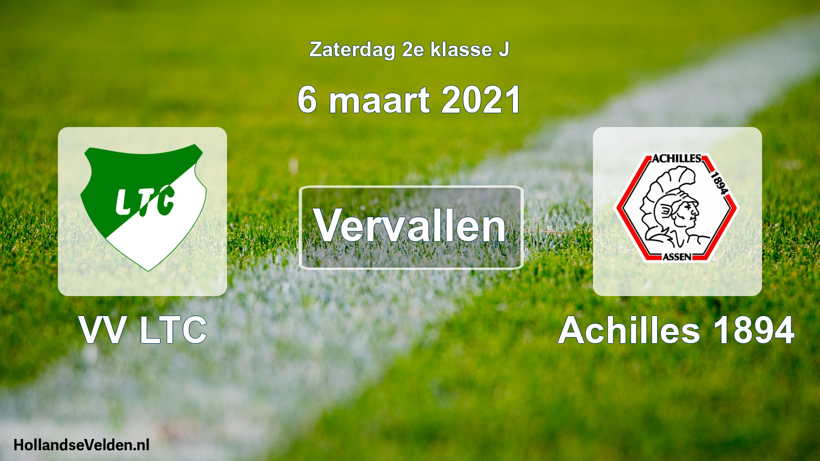 Scheduled Match: VV LTC - Achilles 1894 (6 March 2021)