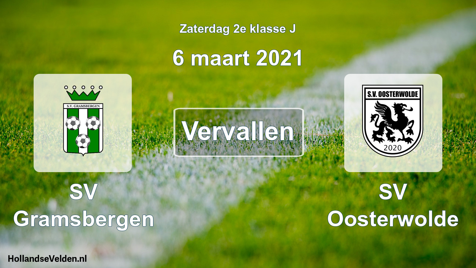 Scheduled Match: SV Gramsbergen - SV Oosterwolde (6 March 2021)