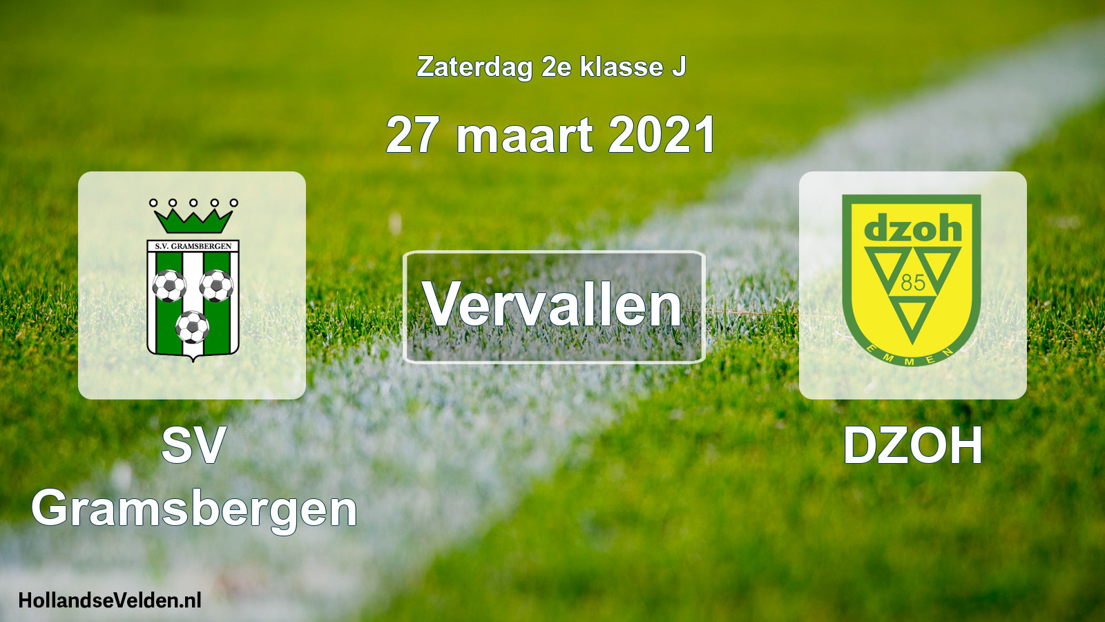 Scheduled Match: SV Gramsbergen - DZOH (27 March 2021)