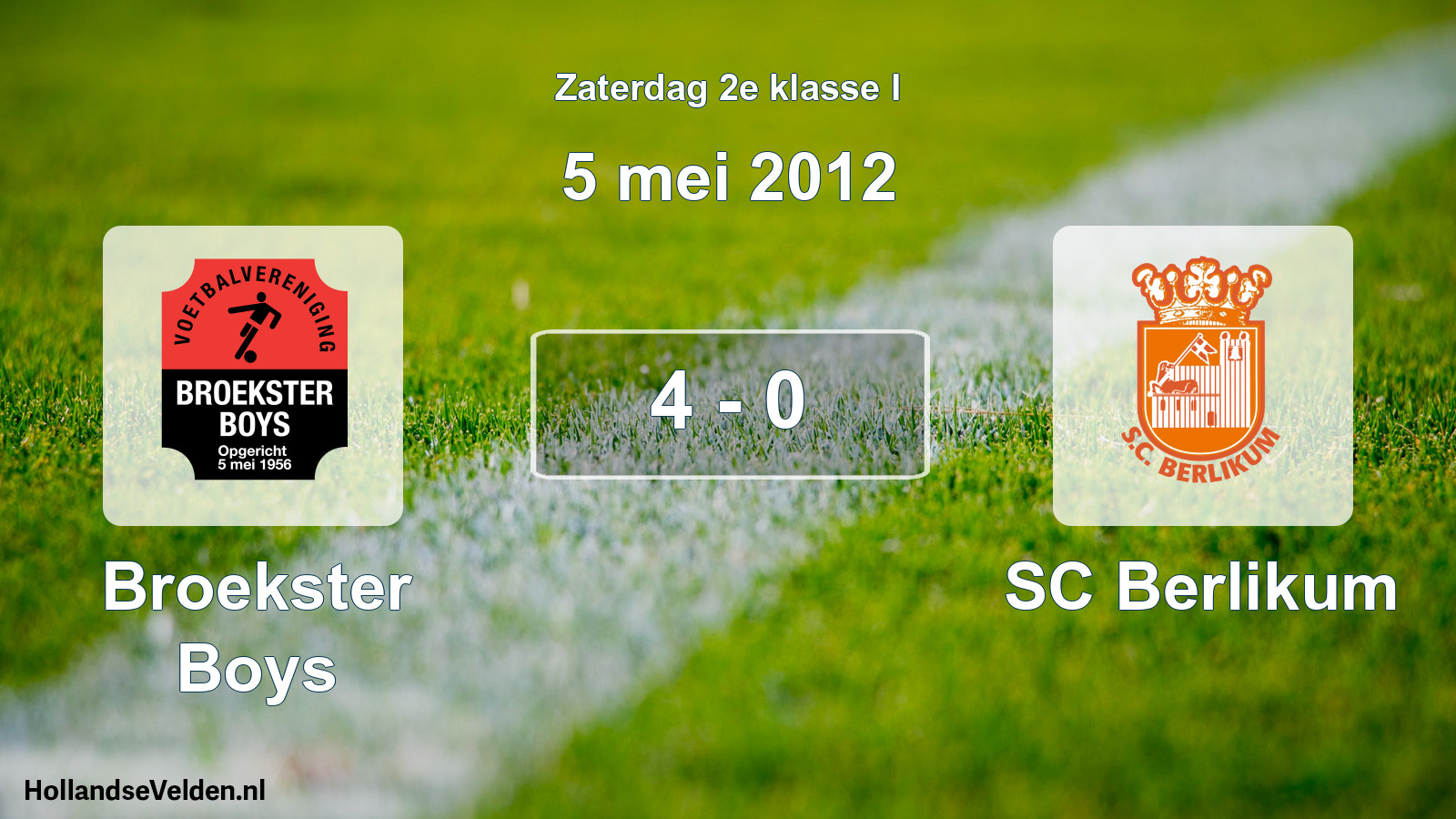 Total number of matches played: Broekster Boys - SC Berlikum 4 - 0 (5 May 2012)