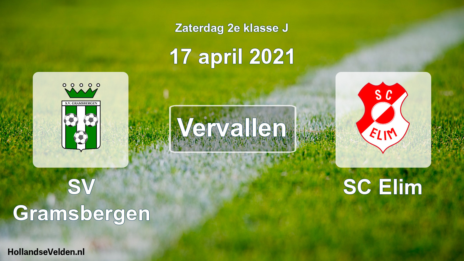 Scheduled Match: SV Gramsbergen - SC Elim (17 April 2021)