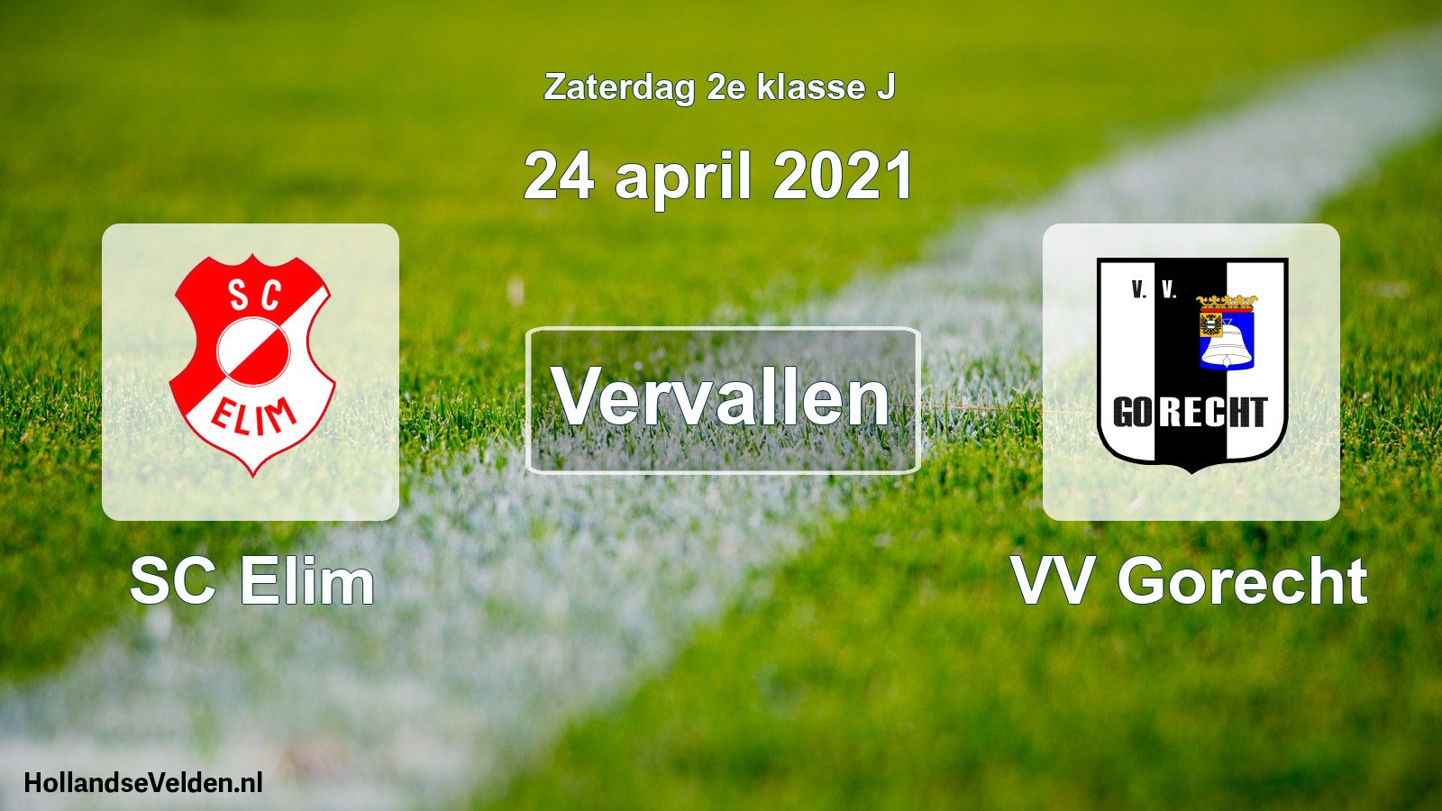 Scheduled Match: SC Elim - VV Gorecht (24 April 2021)