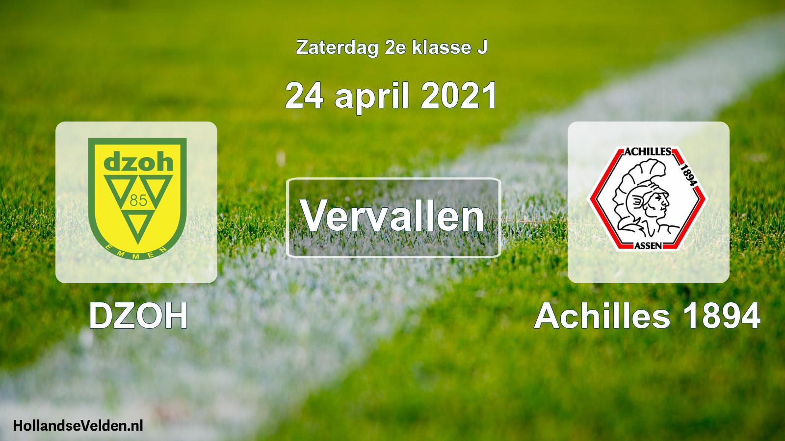 Scheduled Match: DZOH - Achilles 1894 (24 April 2021)