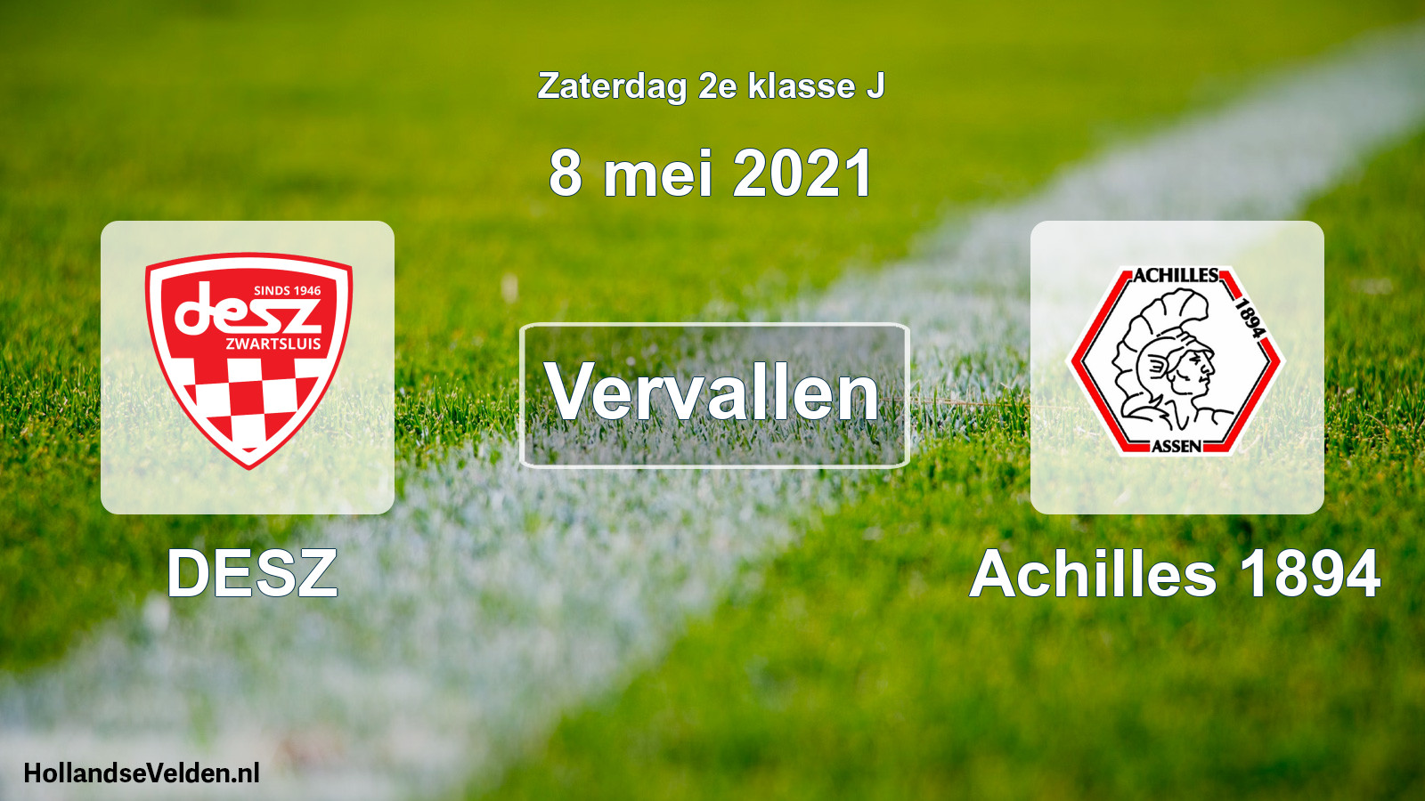 Scheduled Match: DESZ - Achilles 1894 (8 May 2021)