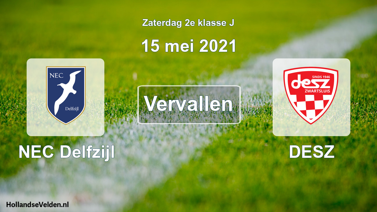 Scheduled Match: NEC Delfzijl - DESZ (15 May 2021)