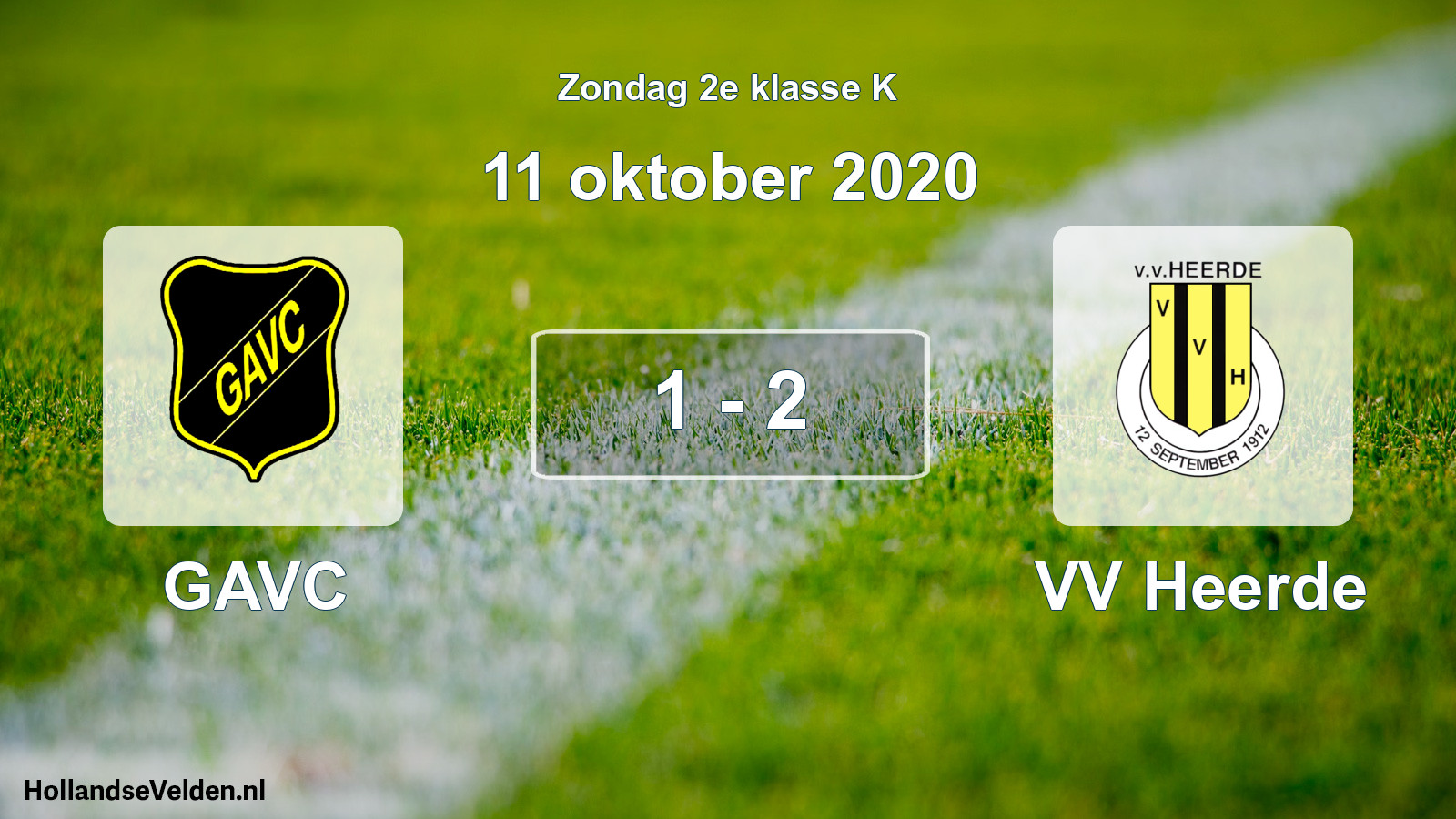 Total number of matches played: GAVC - VV Heerde 1 - 2 (11 October 2020)