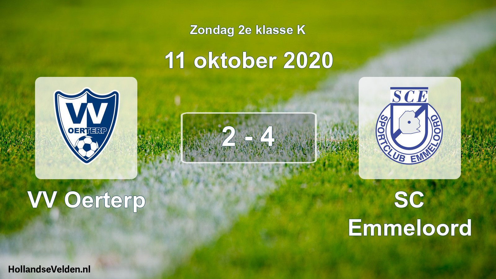 Total number of matches played: VV Oerterp - SC Emmeloord 2 - 4 (11 October 2020)
