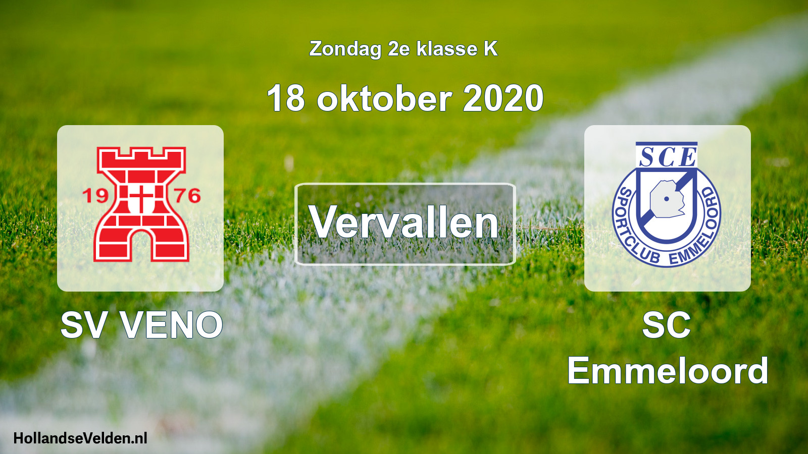 Scheduled Match: SV VENO - SC Emmeloord (18 October 2020)
