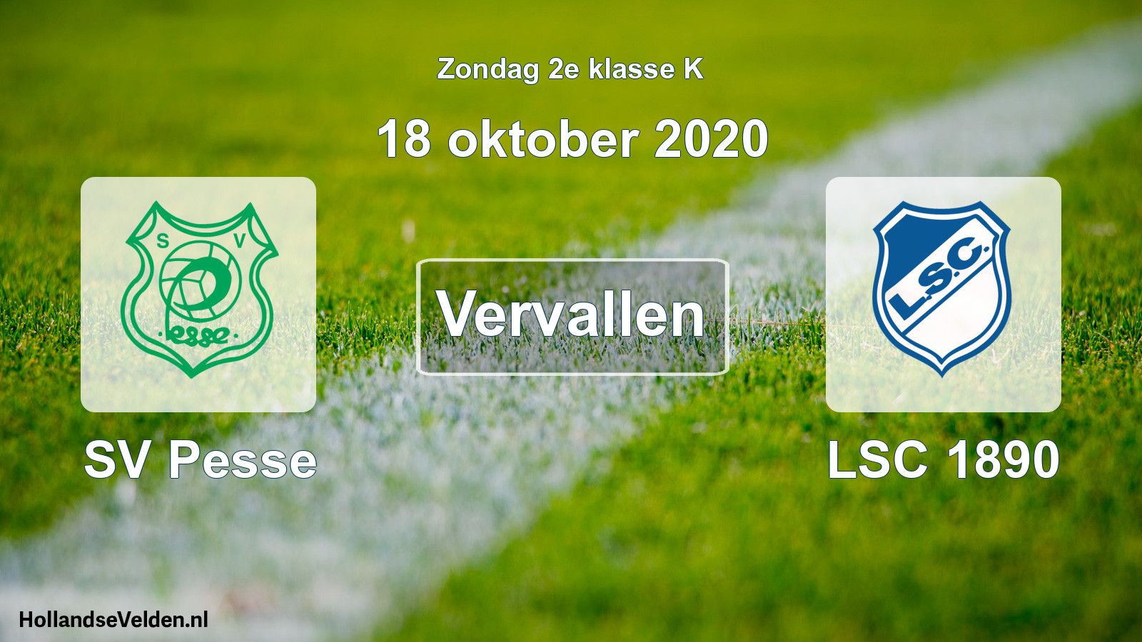 Scheduled Match: SV Pesse - LSC 1890 (18 October 2020)