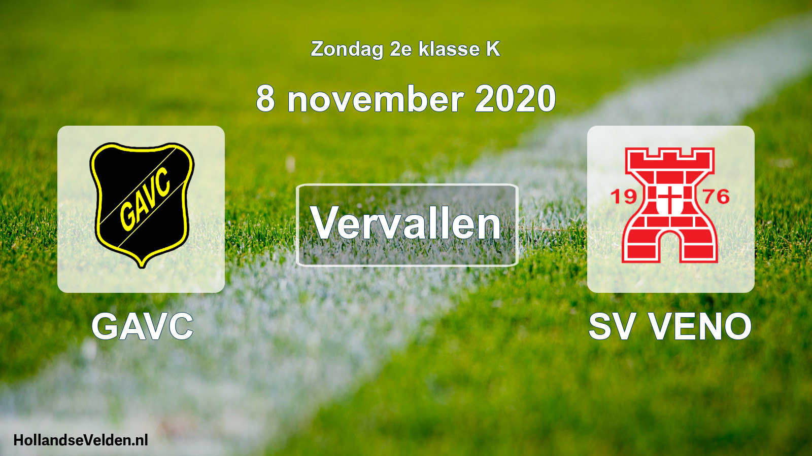 Scheduled Match: GAVC - SV VENO (8 November 2020)