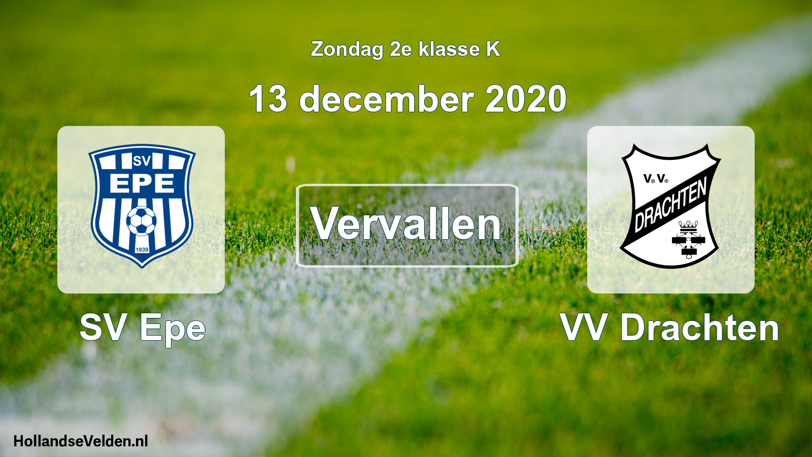 Scheduled Match: SV Epe - VV Drachten (13 December 2020)