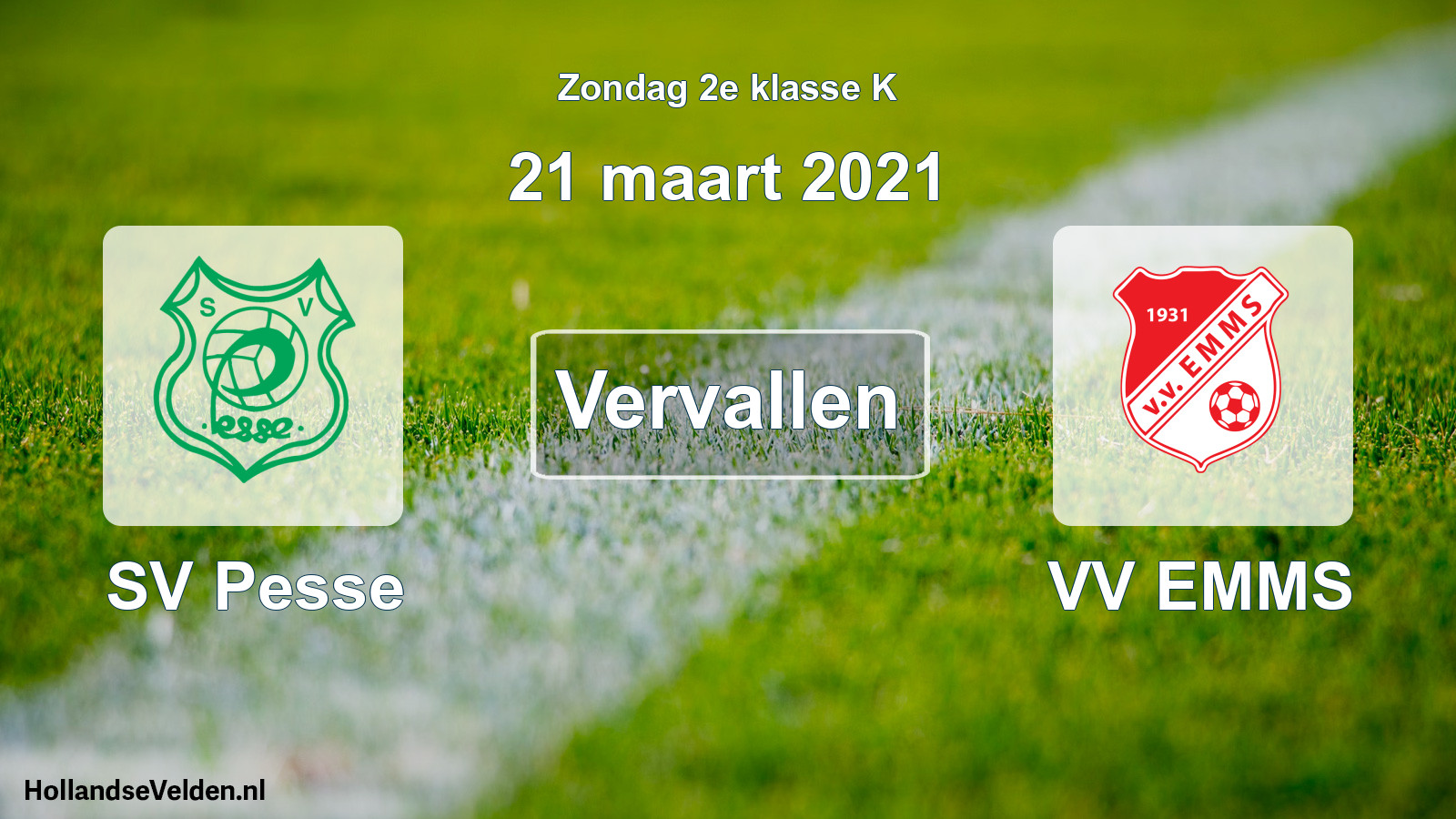 Scheduled Match: SV Pesse - VV EMMS (21 March 2021)