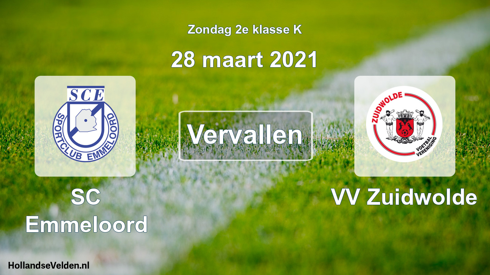 Scheduled Match: SC Emmeloord - VV Zuidwolde (28 March 2021)